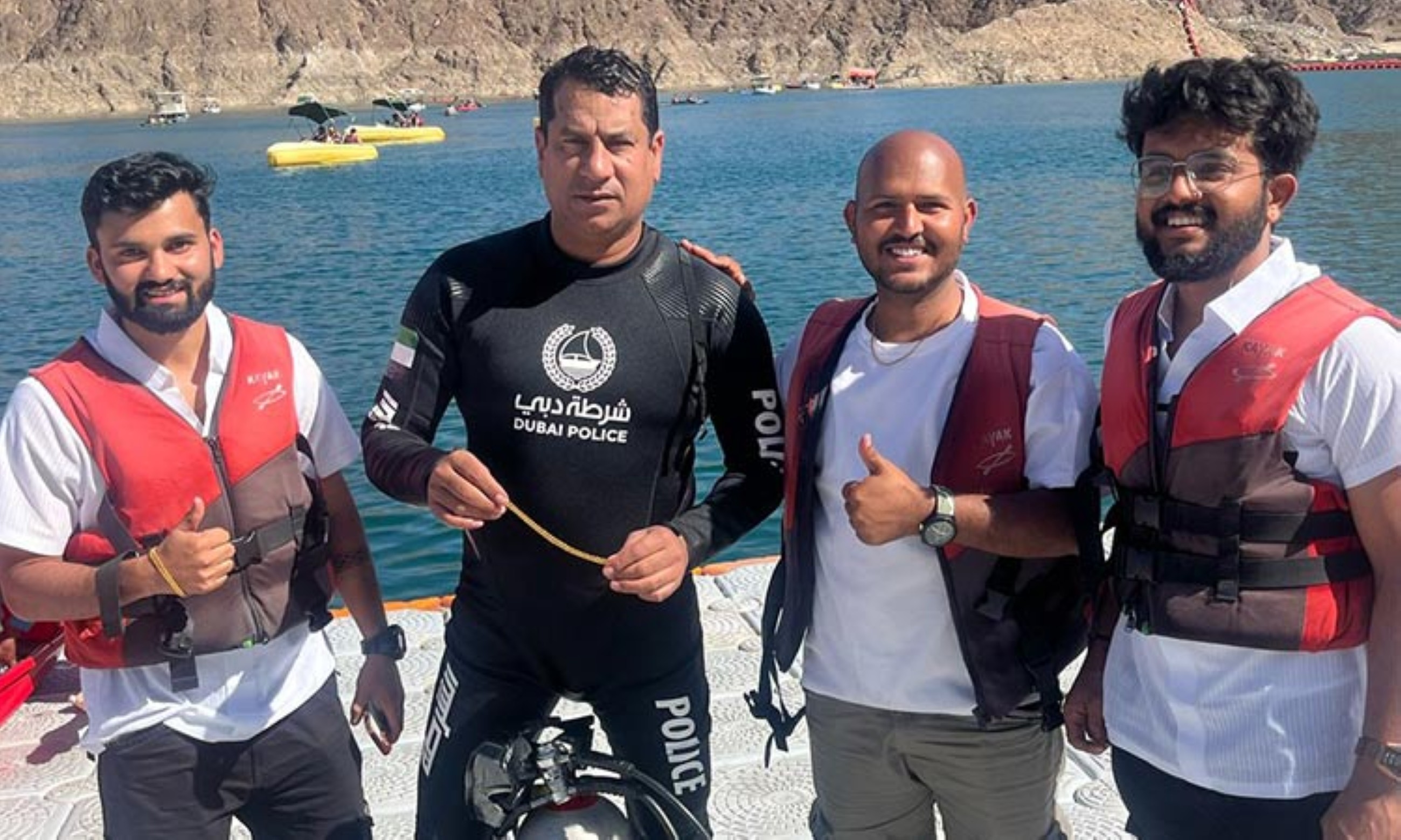 Tourist drops expensive necklace in waters of Hatta dam, Dubai Police retrieve it for him