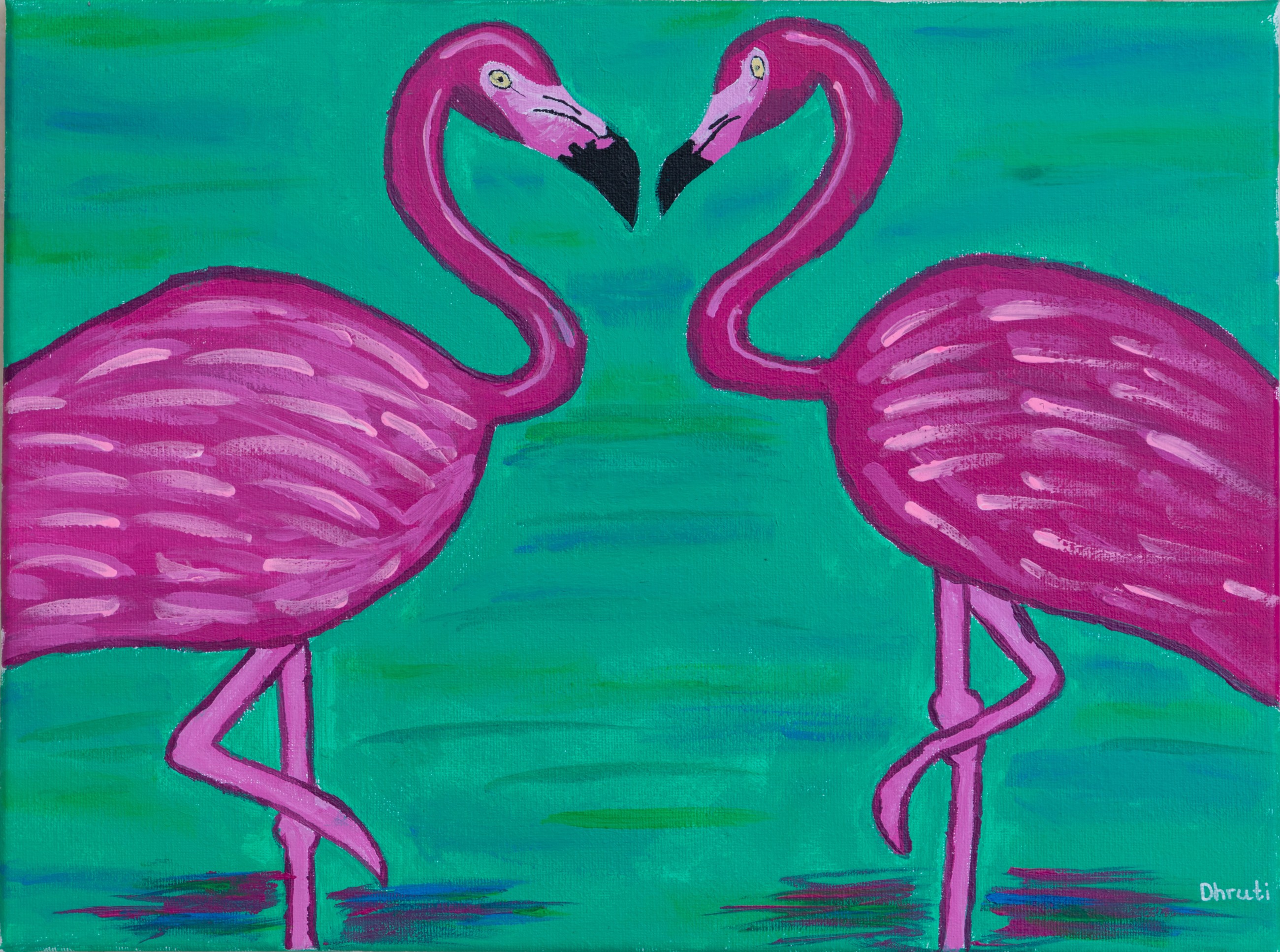 Young in years and mature in art, Dhruti Vrajesh Shah draws her life