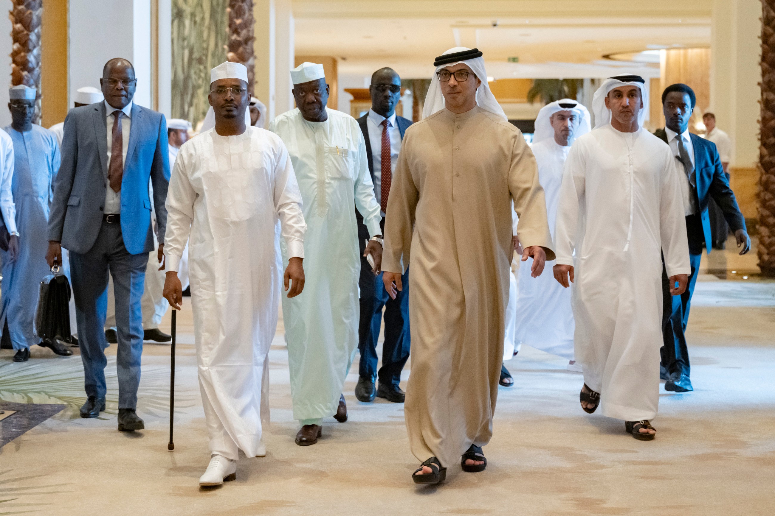 Sheikh Mansour, President of Chad discuss strengthening cooperation