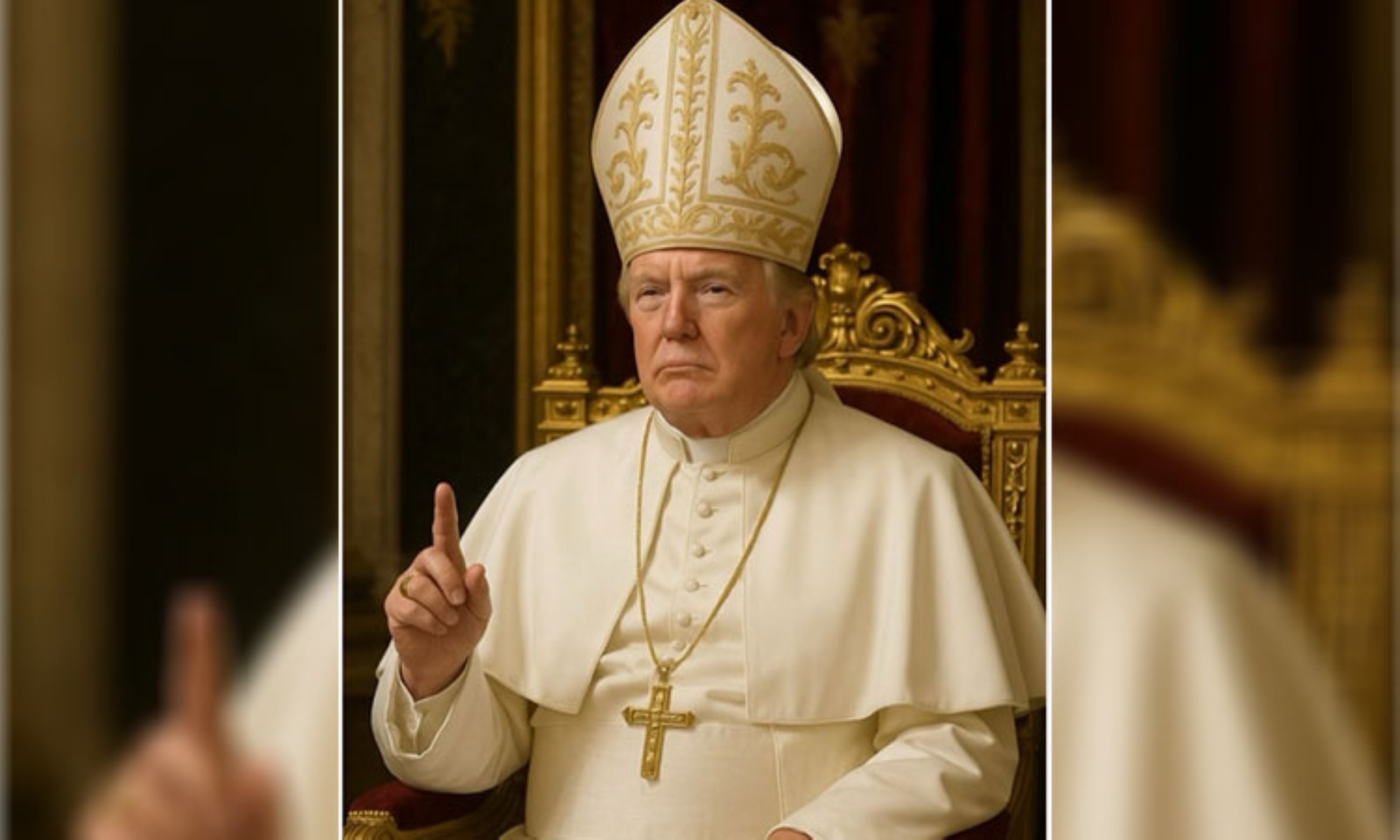Trump posts AI-generated photo of himself as pope