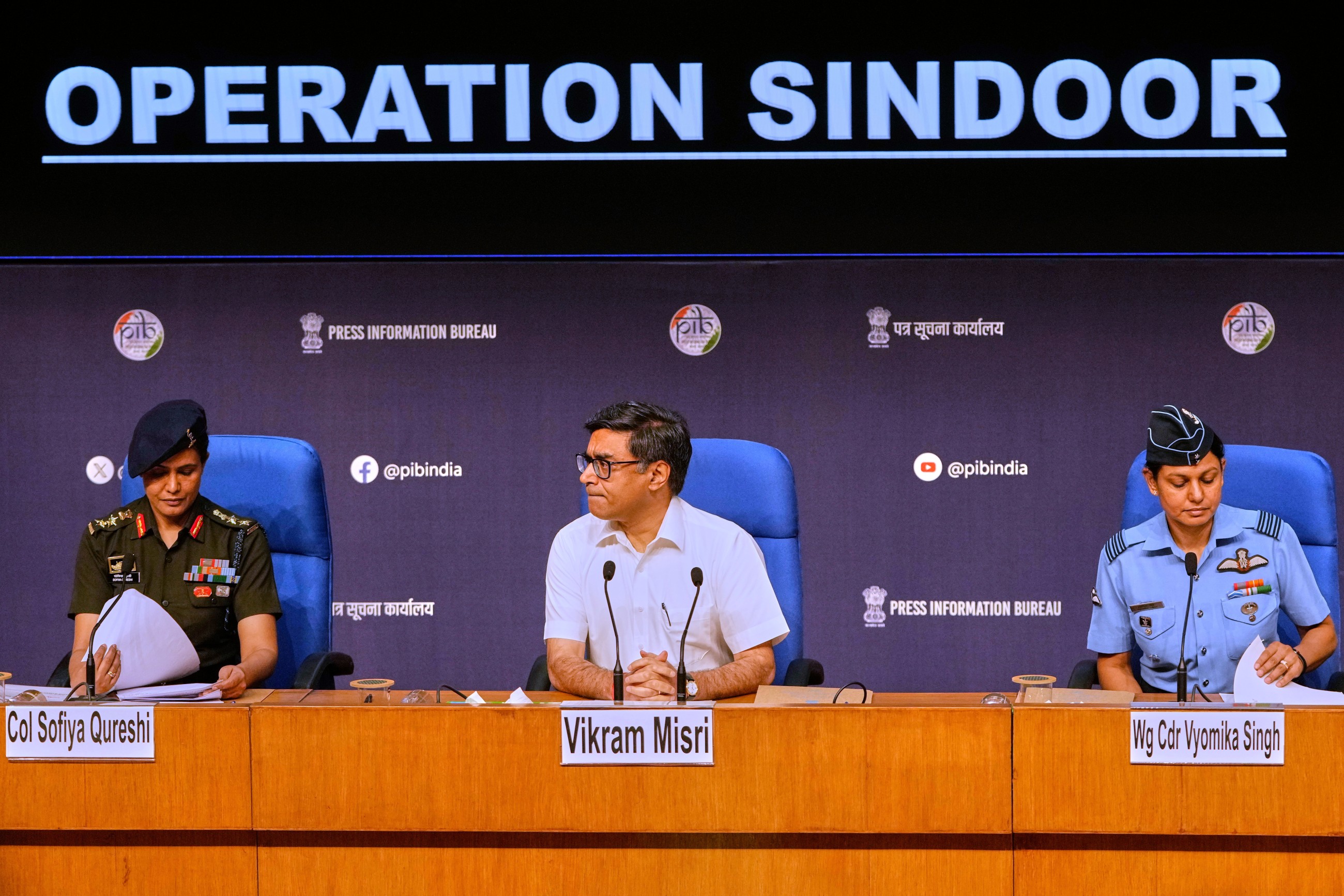 Women officers Sofiya and Vyomika take centrestage at Operation Sindoor media briefing