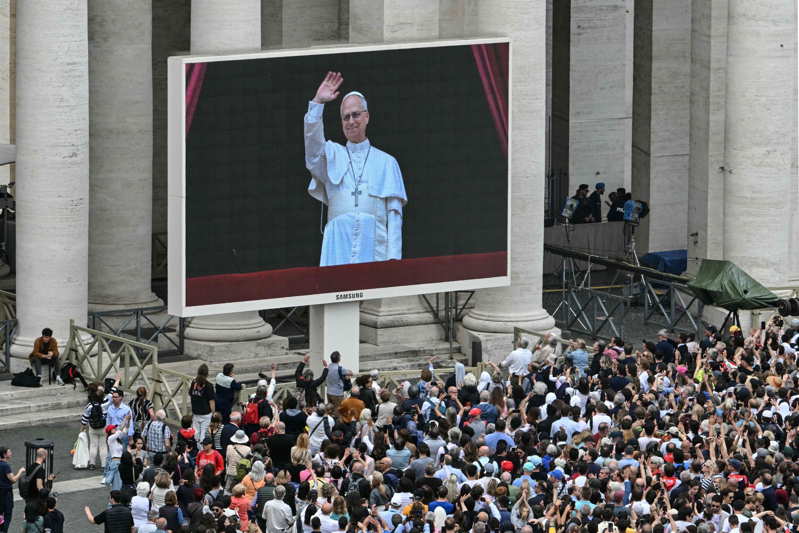 Pope Leo XIV appeals for 'no more war' in first Sunday message