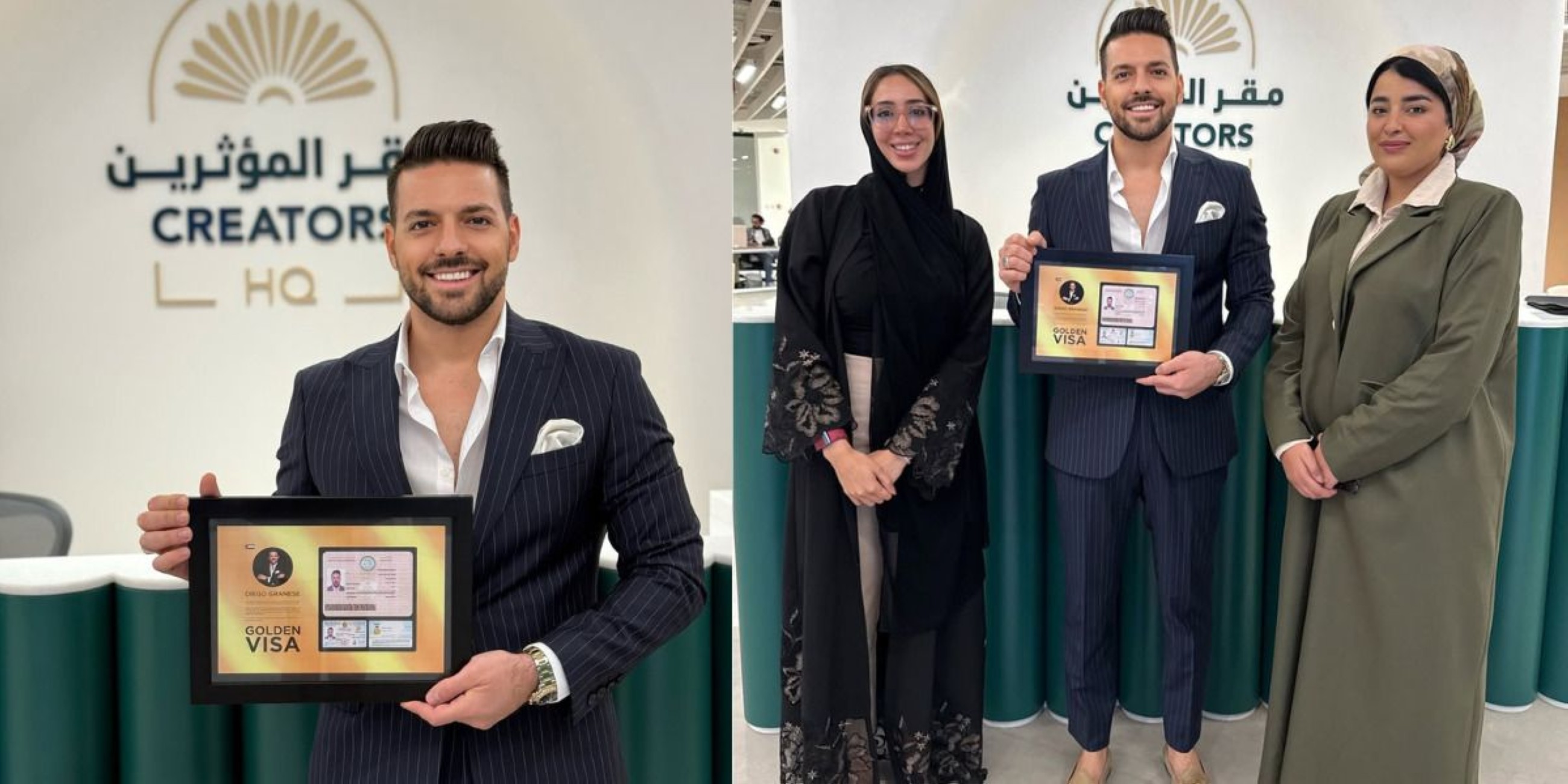 Diego Granese was awarded the UAE’s Golden Visa as an influential person in Dubai