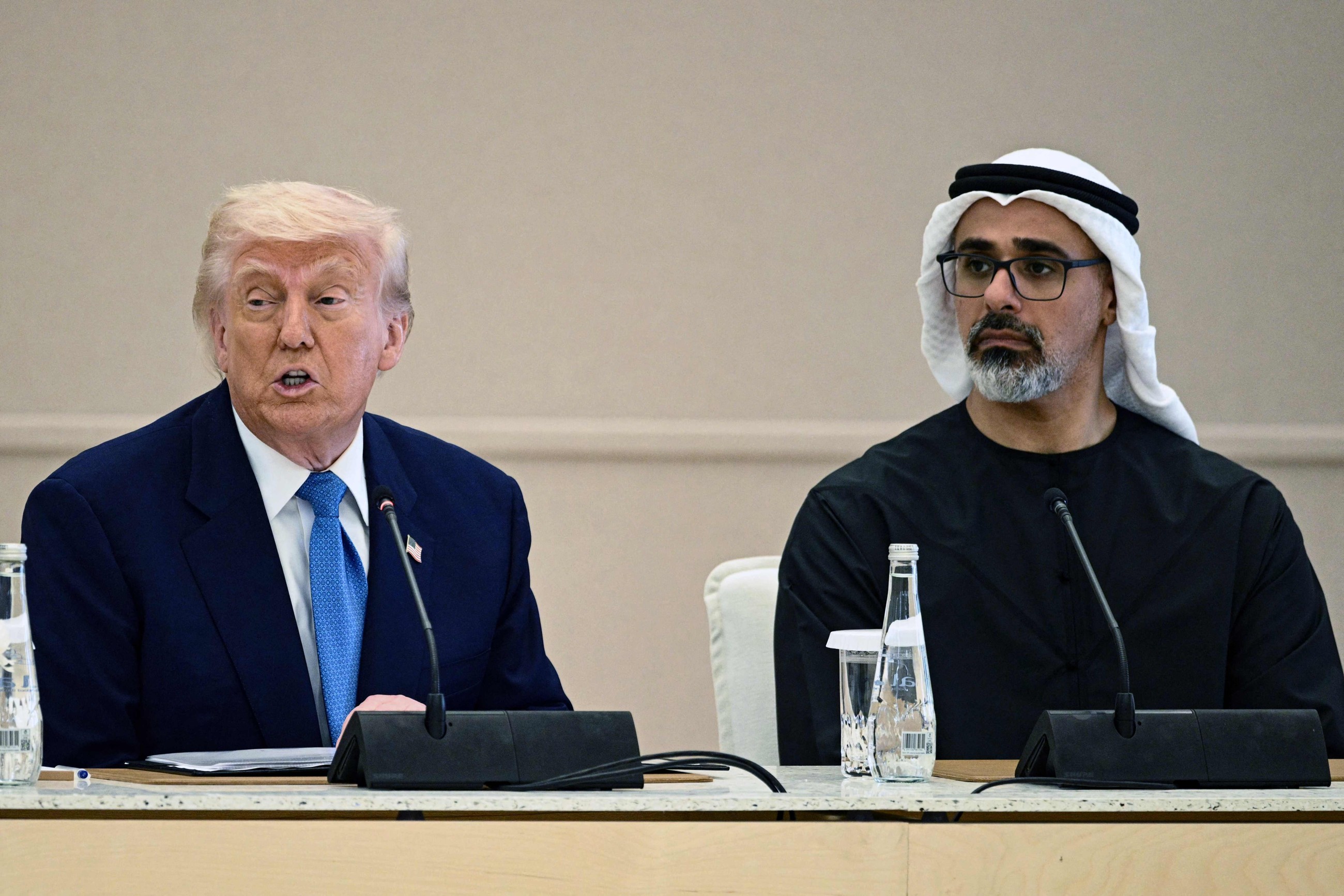 Sheikh Mohamed is a 'magnificent man, we'll treat UAE magnificently,' Trump tells business leaders