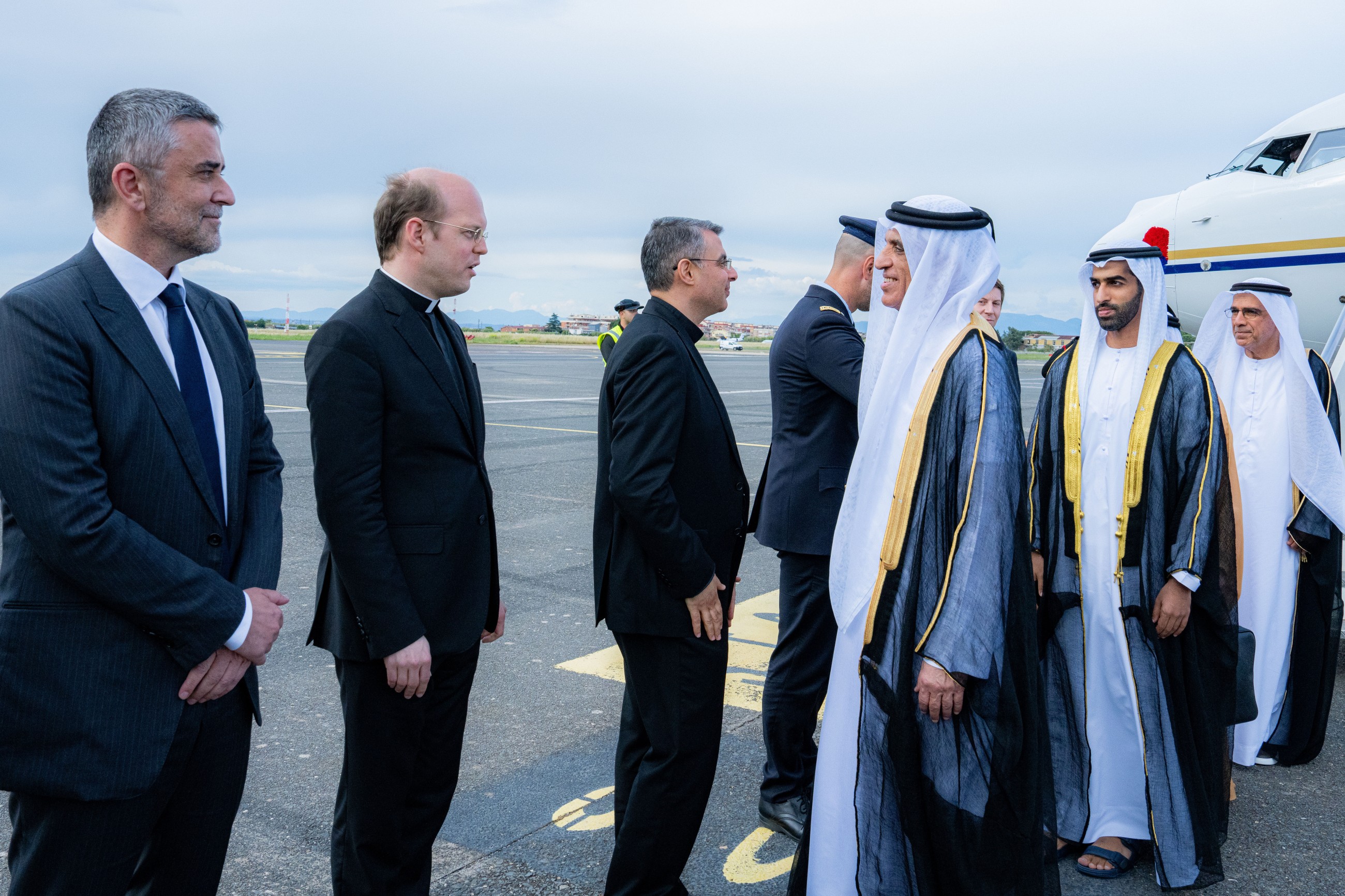 RAK Ruler Sheikh Saud arrives in Rome for papal inauguration