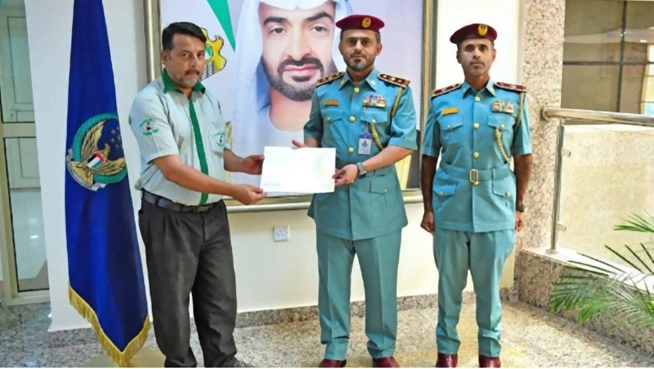 Ajman Police honour taxi driver for saving elderly man from being run over