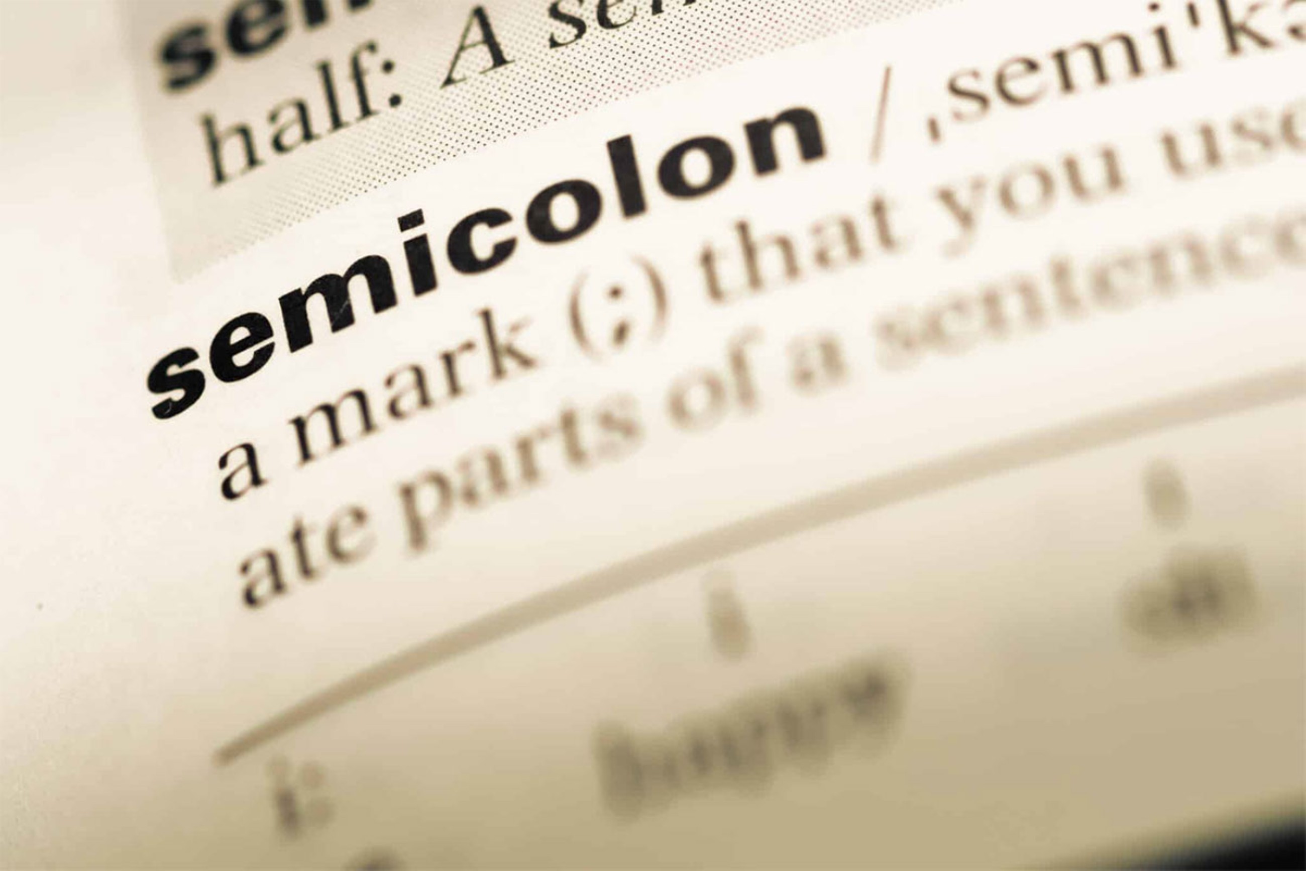 Do you ever use the semicolon?