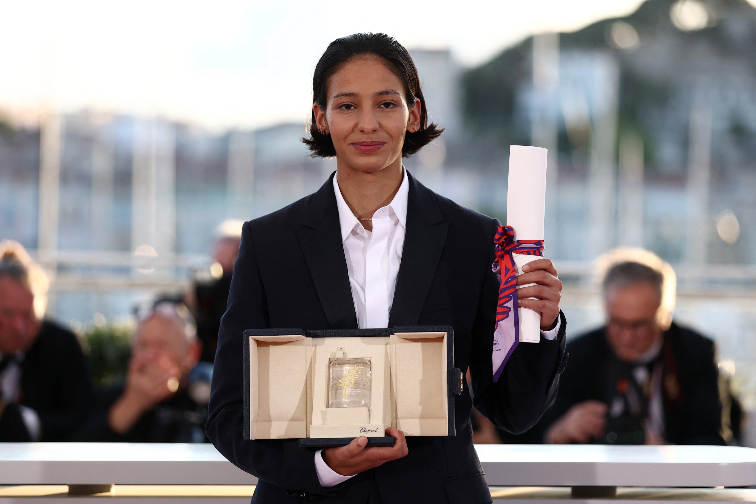 Cannes best actress Melliti is football player spotted in street