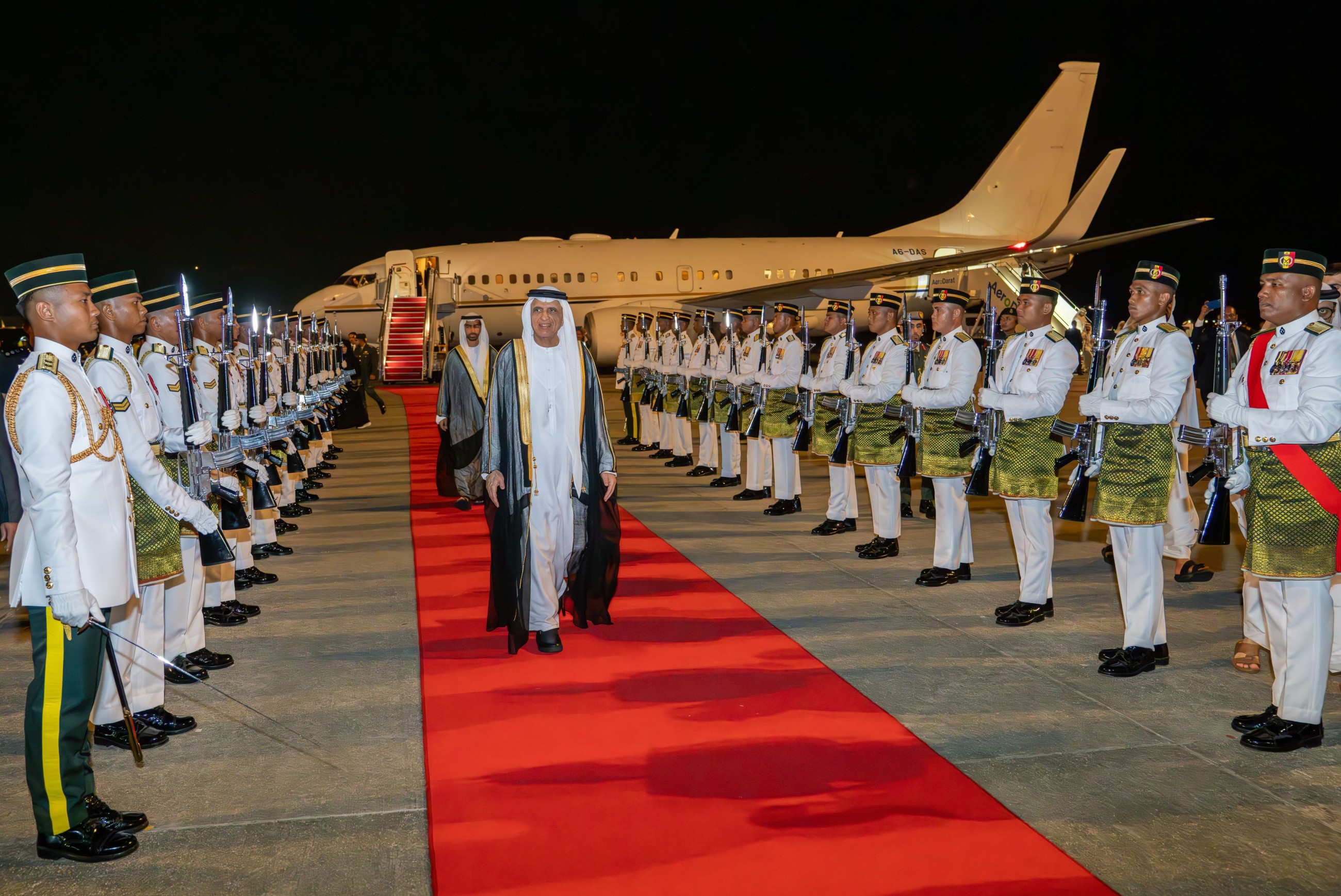 On behalf of UAE President, RAK Ruler arrives in Malaysia to attend GCC-ASEAN Summit, ASEAN-GCC-China Summit