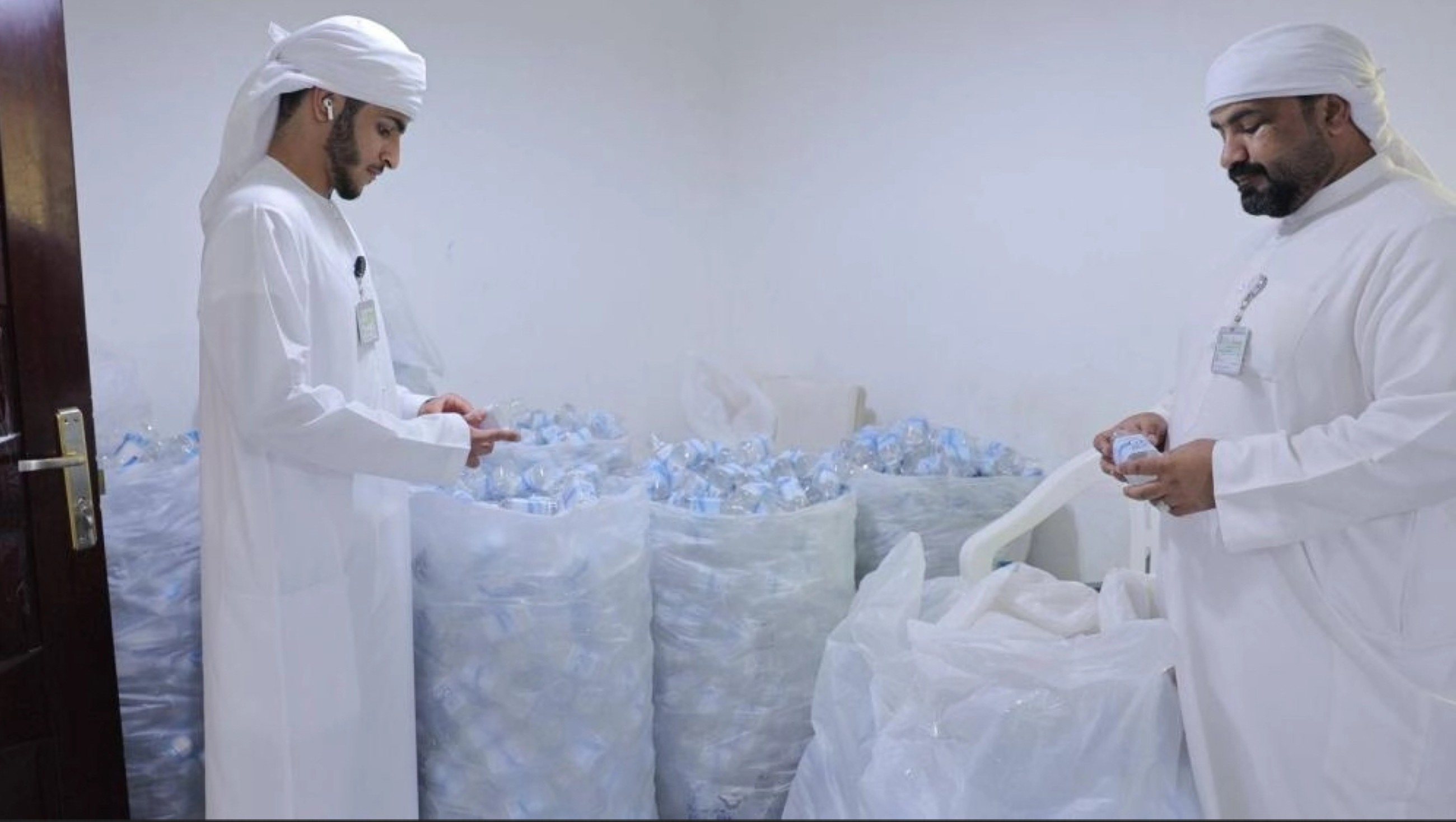 Sharjah Municipality teams seize fake Zamzam water in Sharjah. 