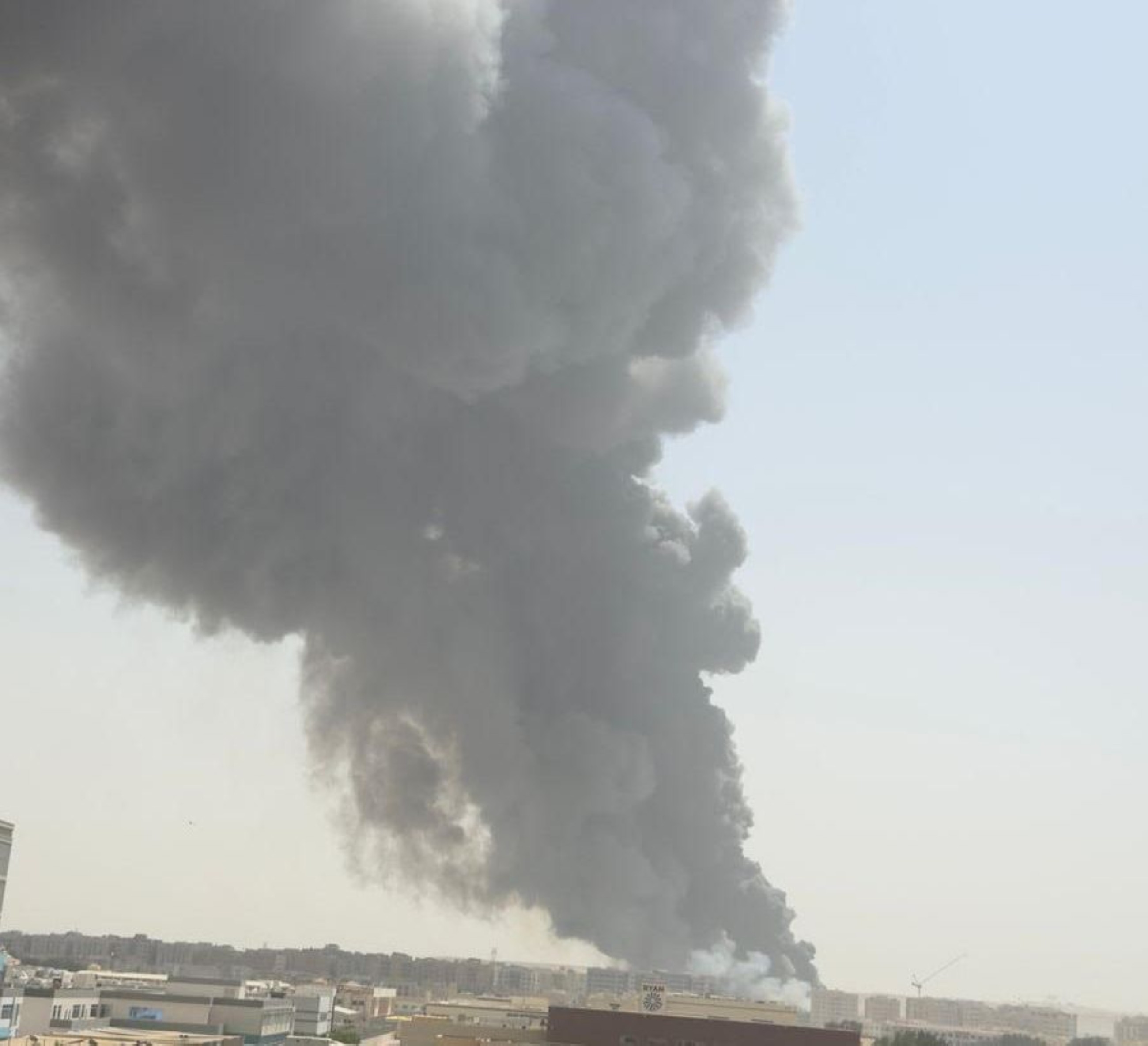 Sharjah Civil Defence fighting fire at Al Hamriyah port, warns against sharing videos of it