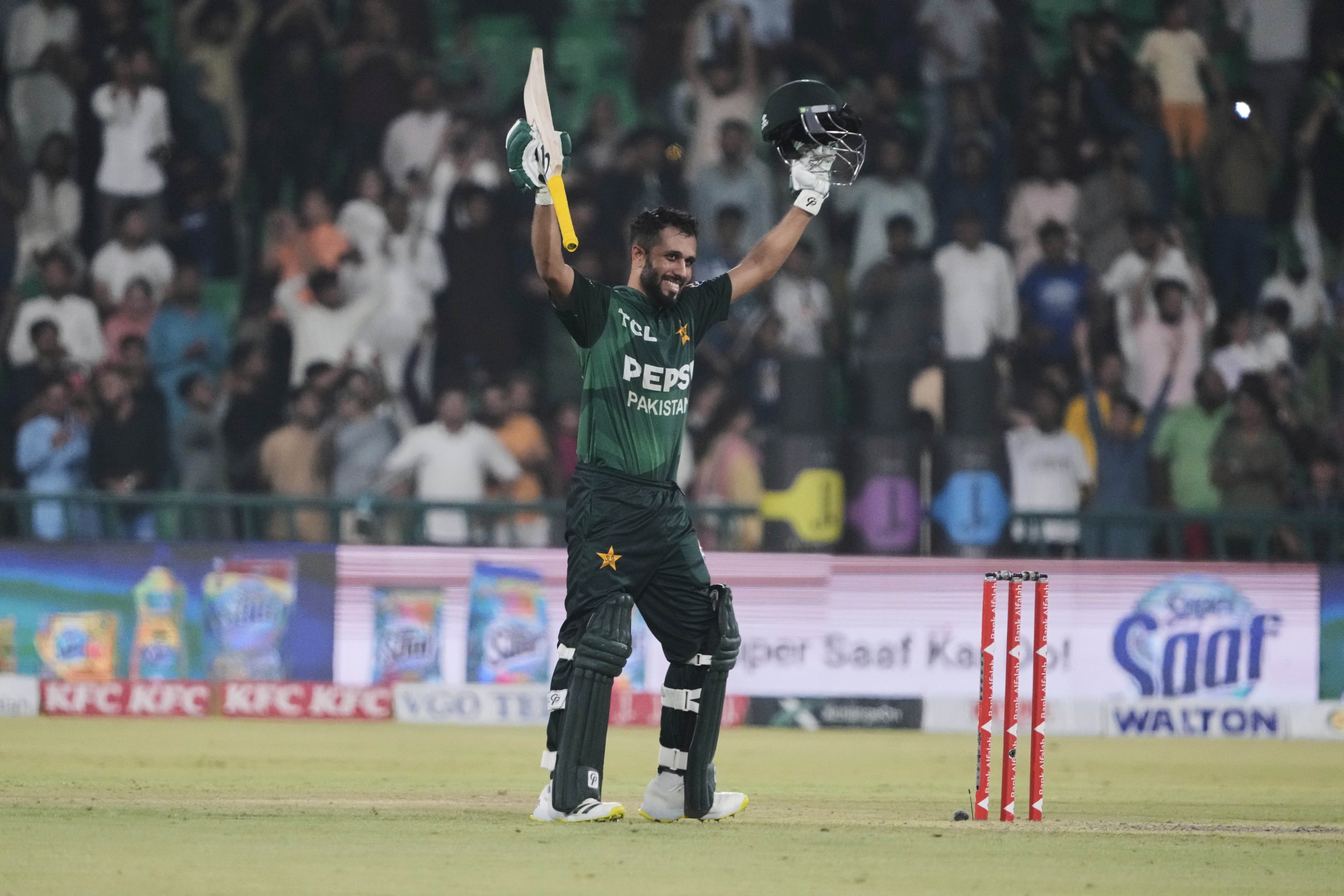 Haris hits maiden hundred as Pakistan whitewash Bangladesh