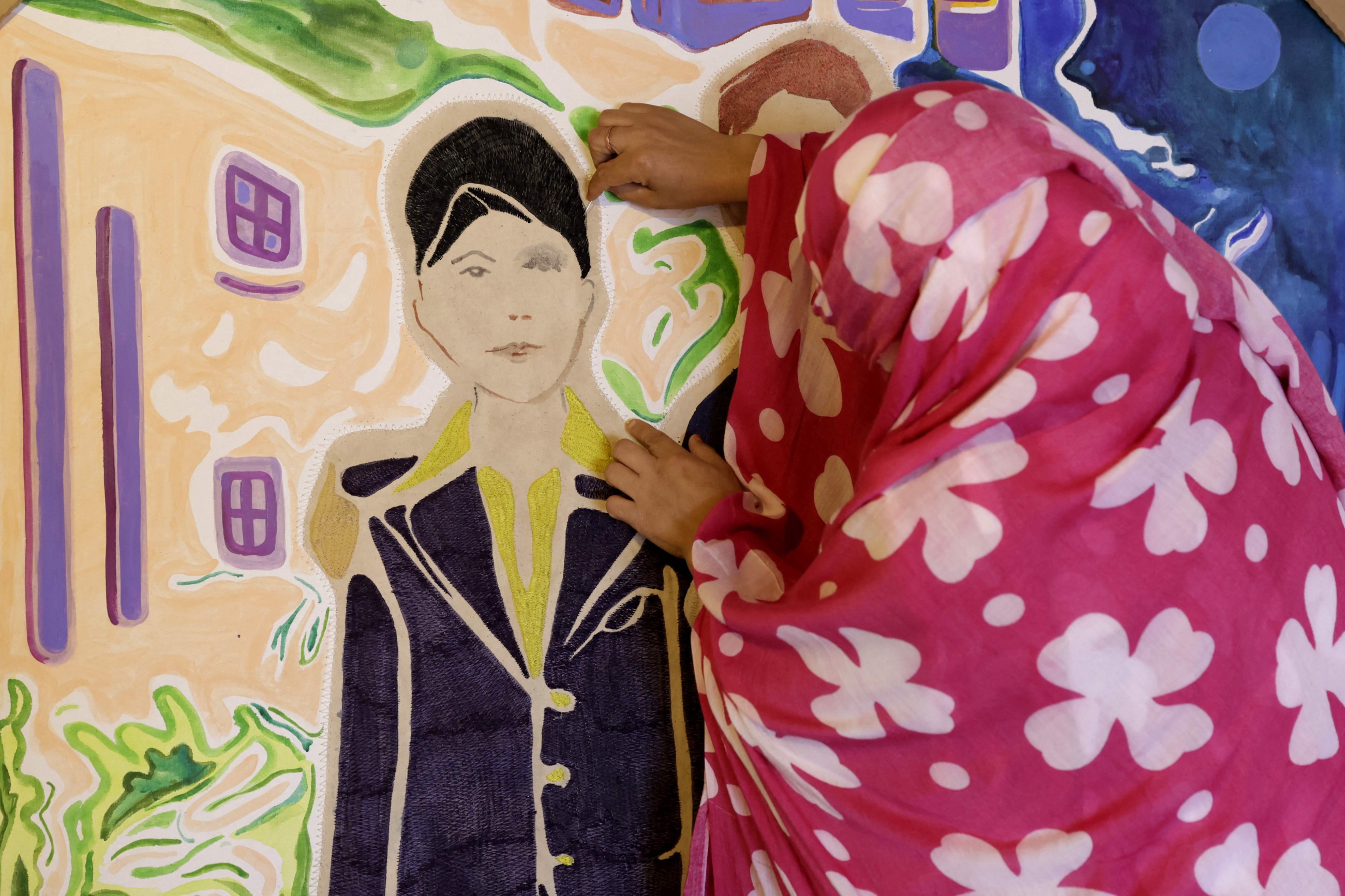 Moroccan women embroider ‘art with purpose’
