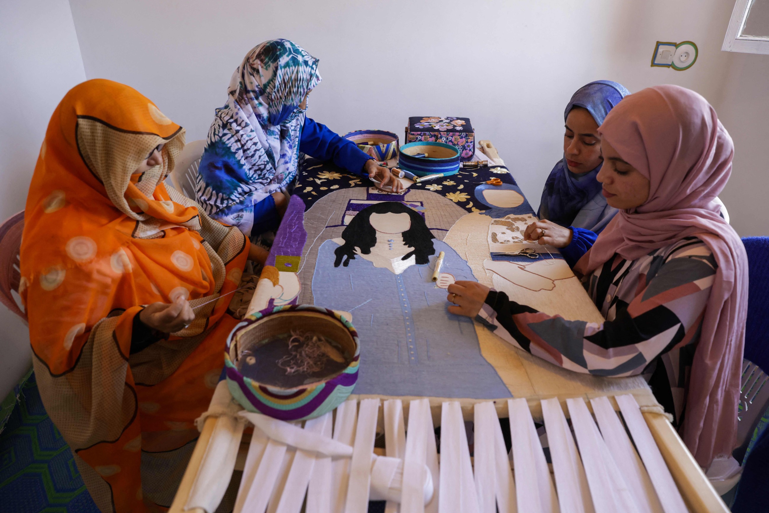 Moroccan women embroider ‘art with purpose’