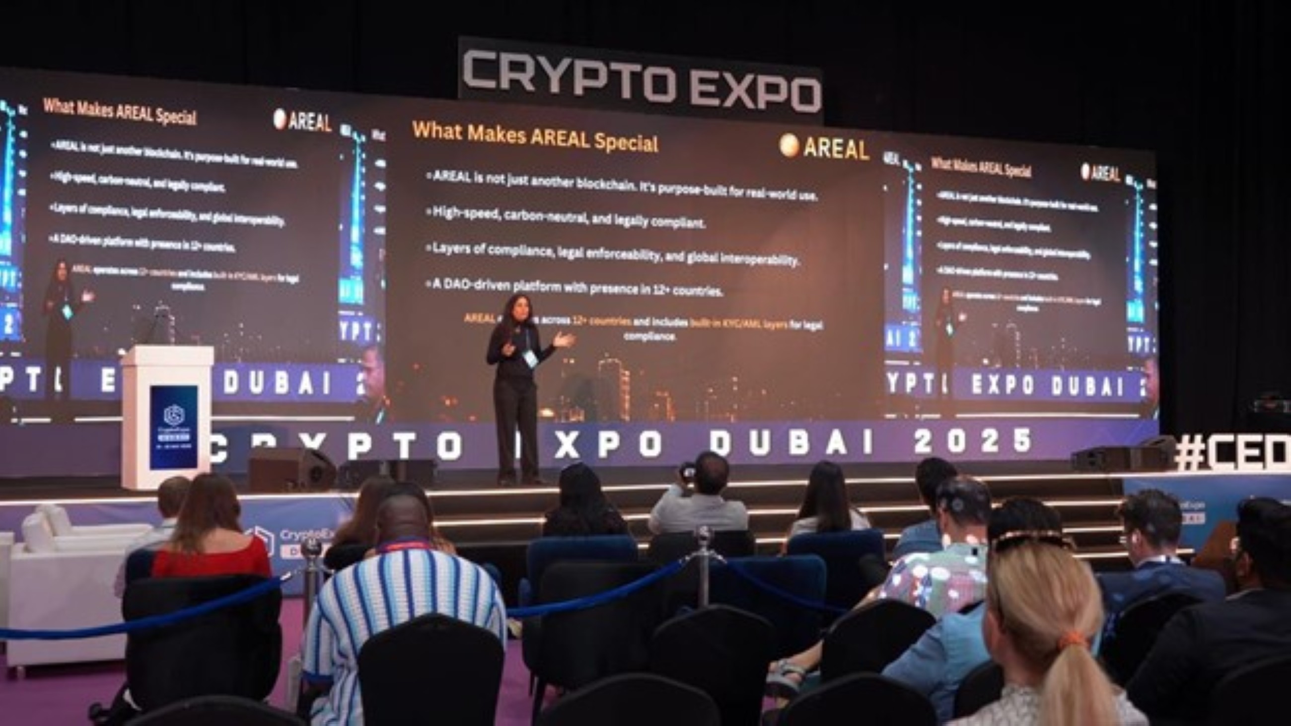 <b>Areal Chain announces real-world crypto revolution led by Sripriya Kalyanasundaram at crypto Expo Dubai 2025</b>