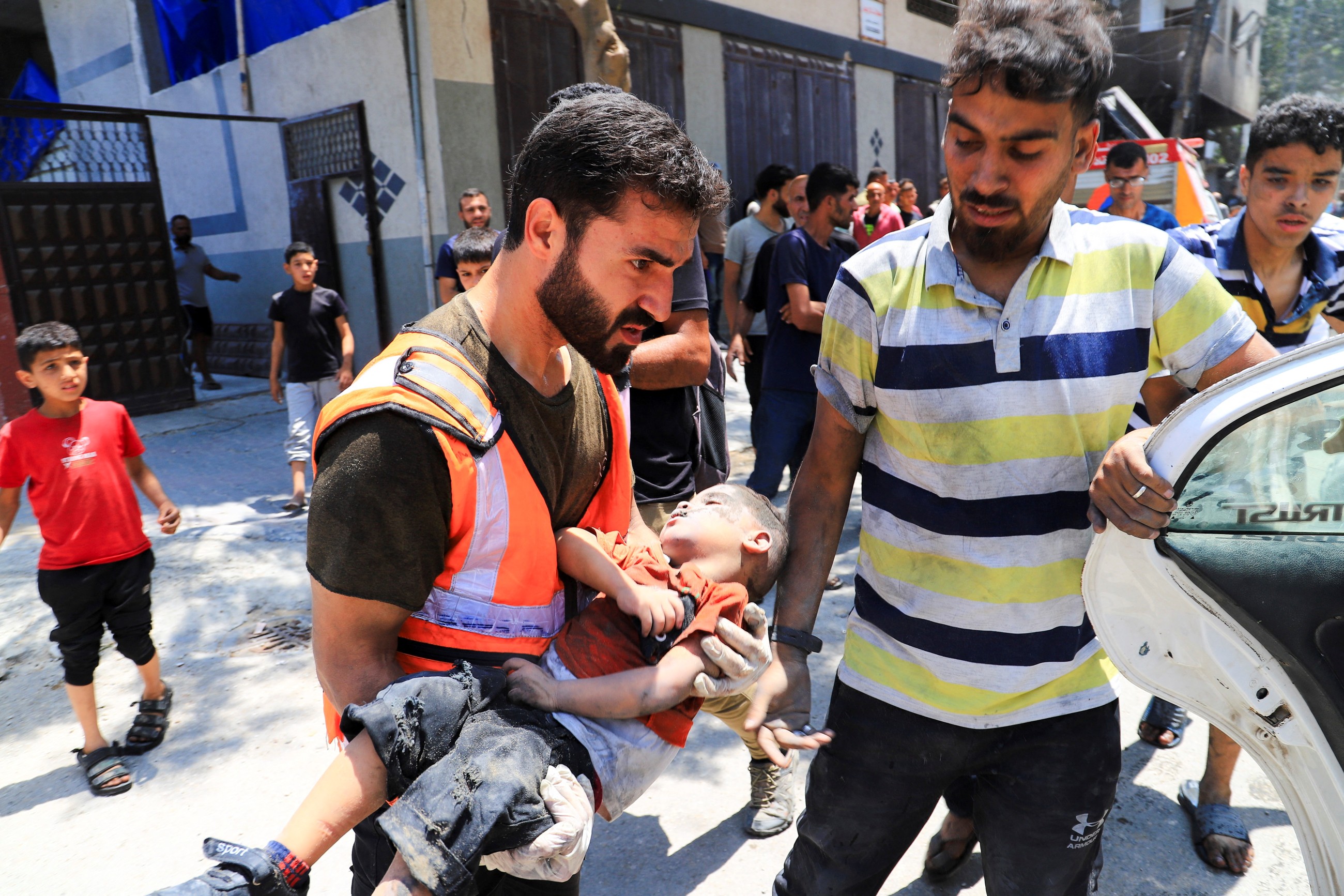 Gaza rescuers say Israel fire kills 36, six of them near aid centre