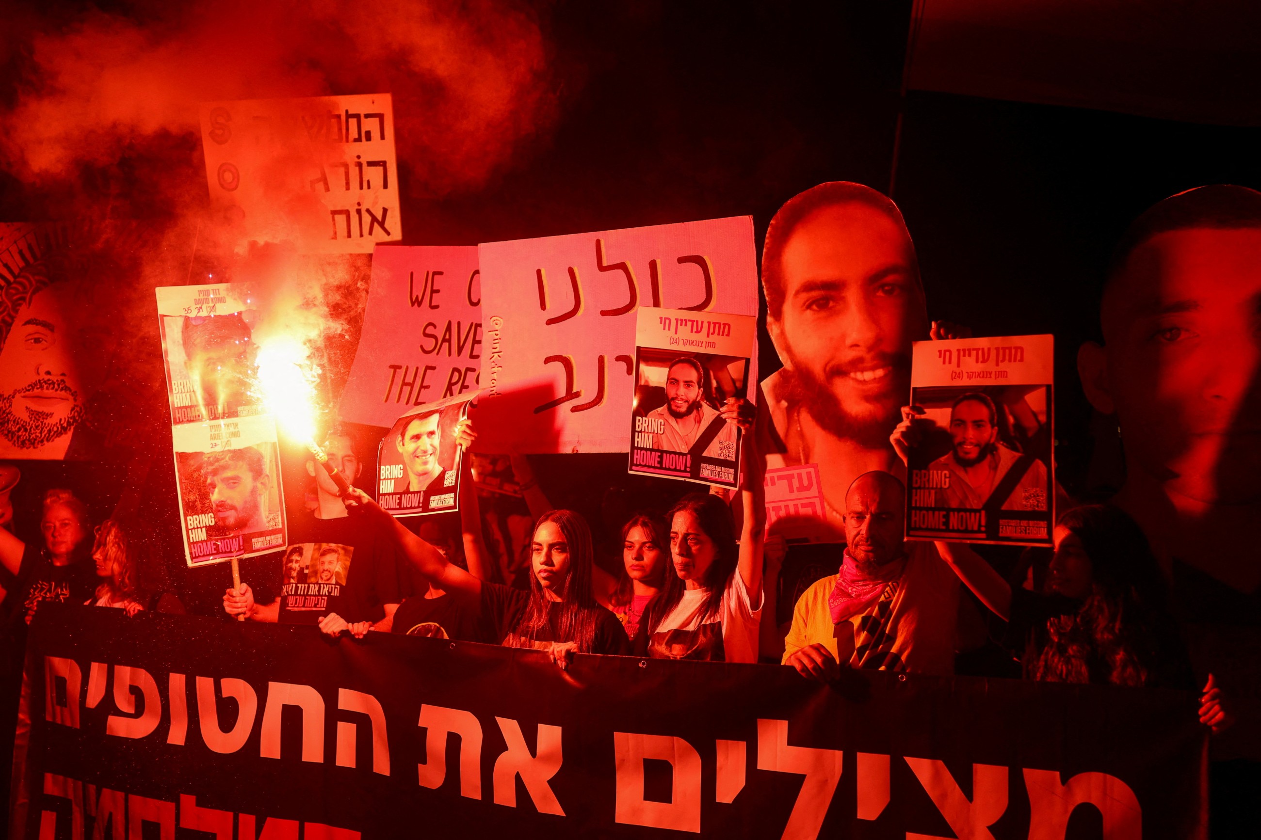 Thousands protest in Tel Aviv for release of Gaza hostages