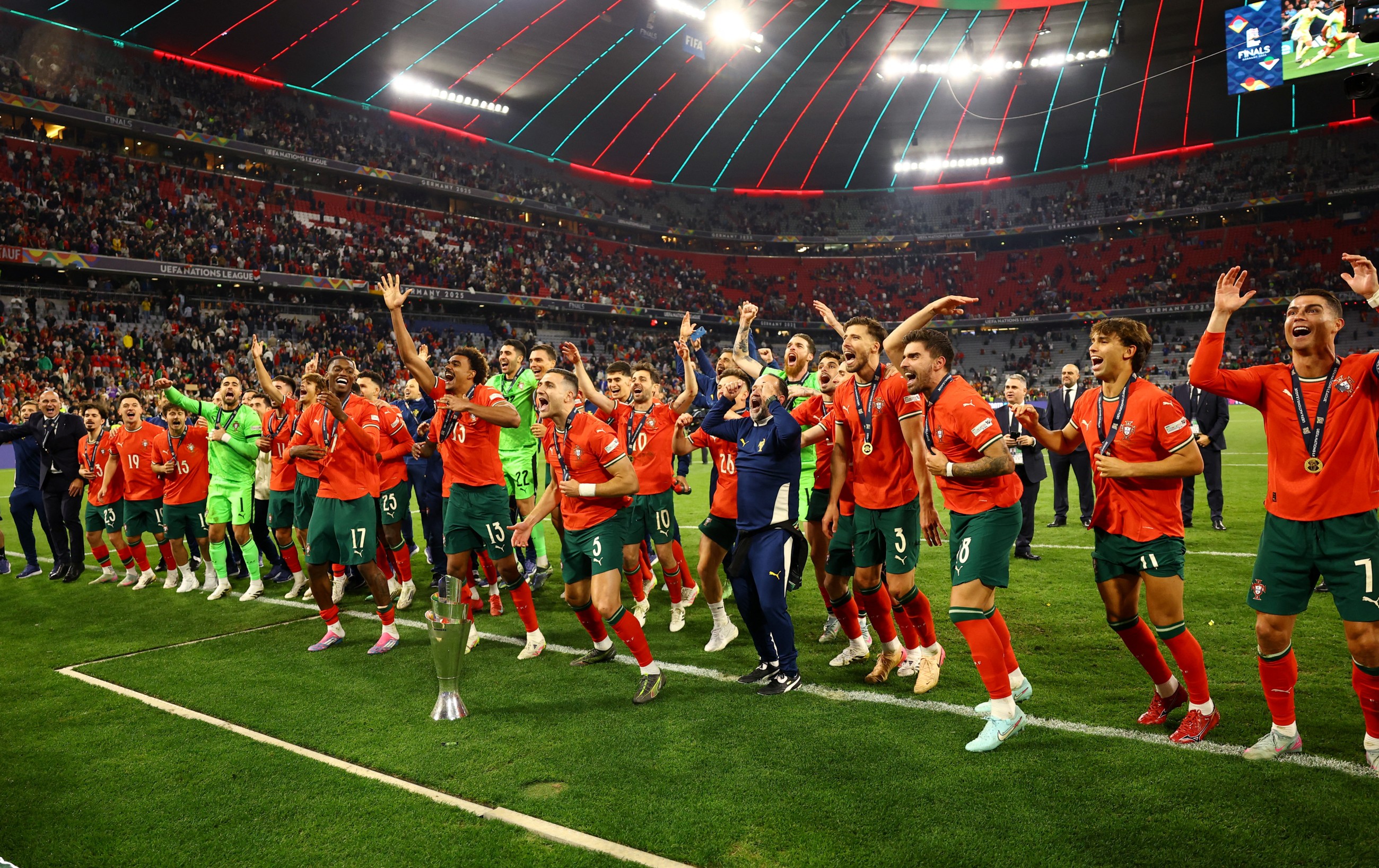 Ronaldo sheds tears of joy after Portugal's Nations League triumph