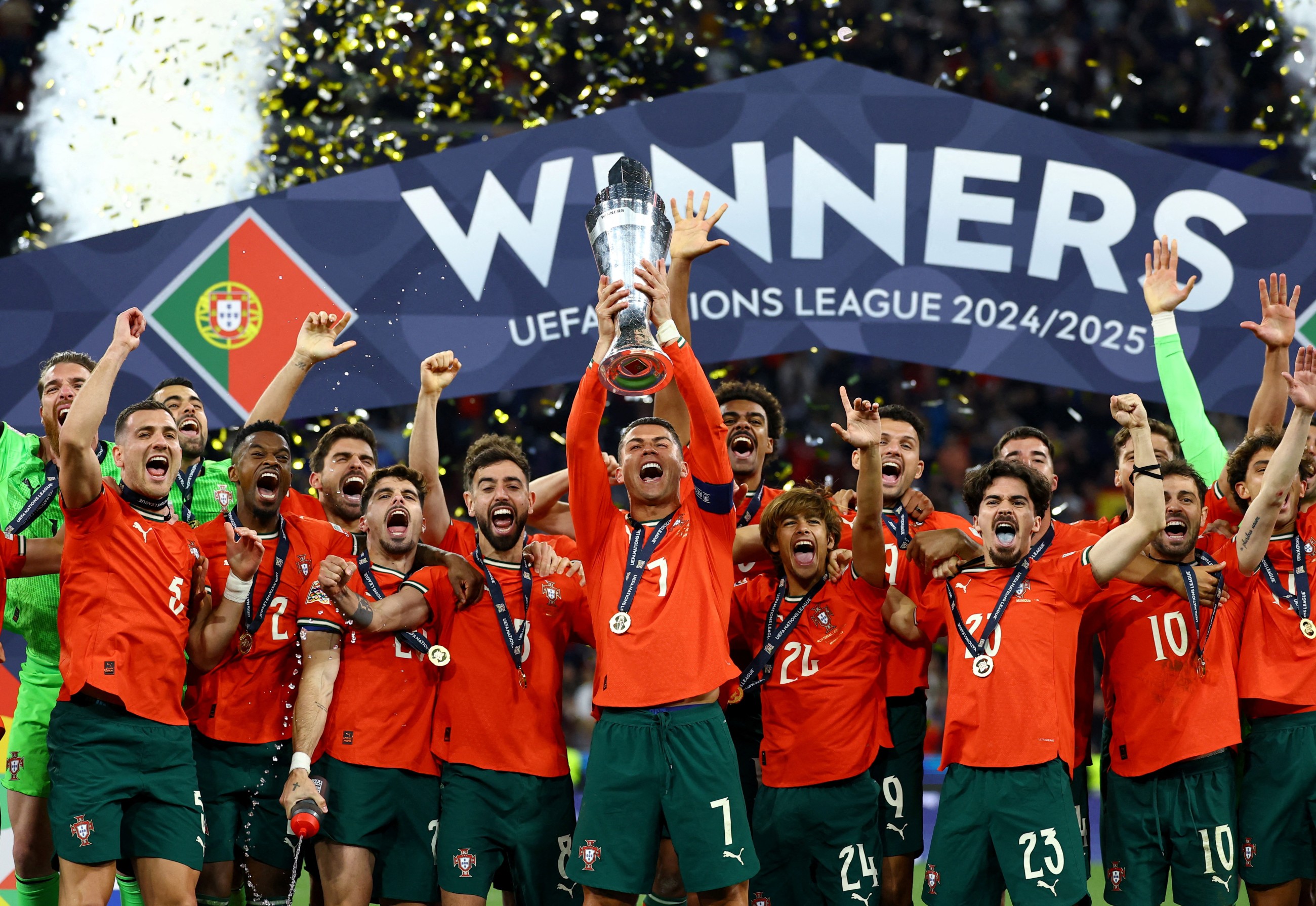 Ronaldo sheds tears of joy after Portugal's Nations League triumph