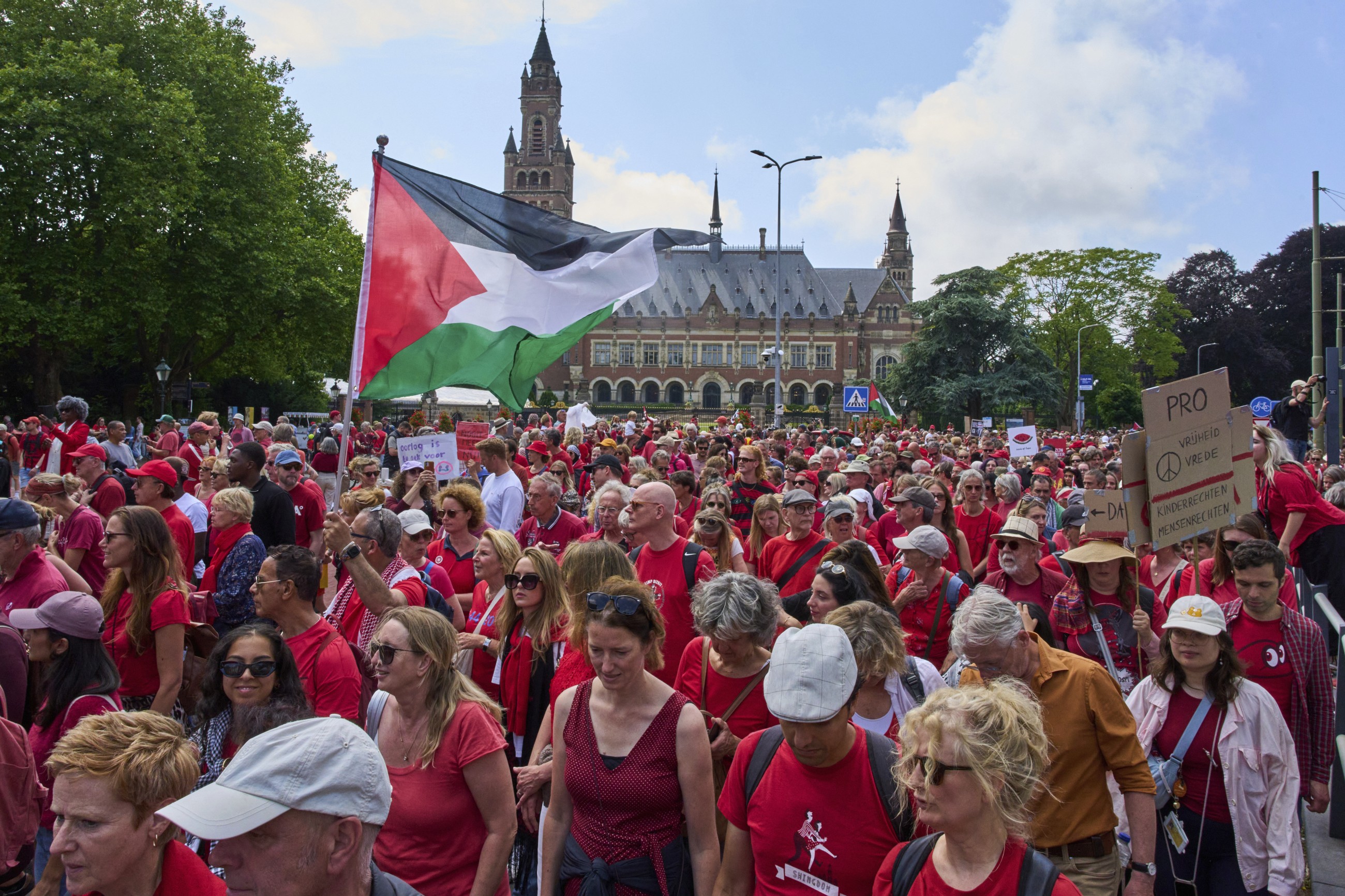 Tens of thousands rally for Gaza in Netherlands and Belgium