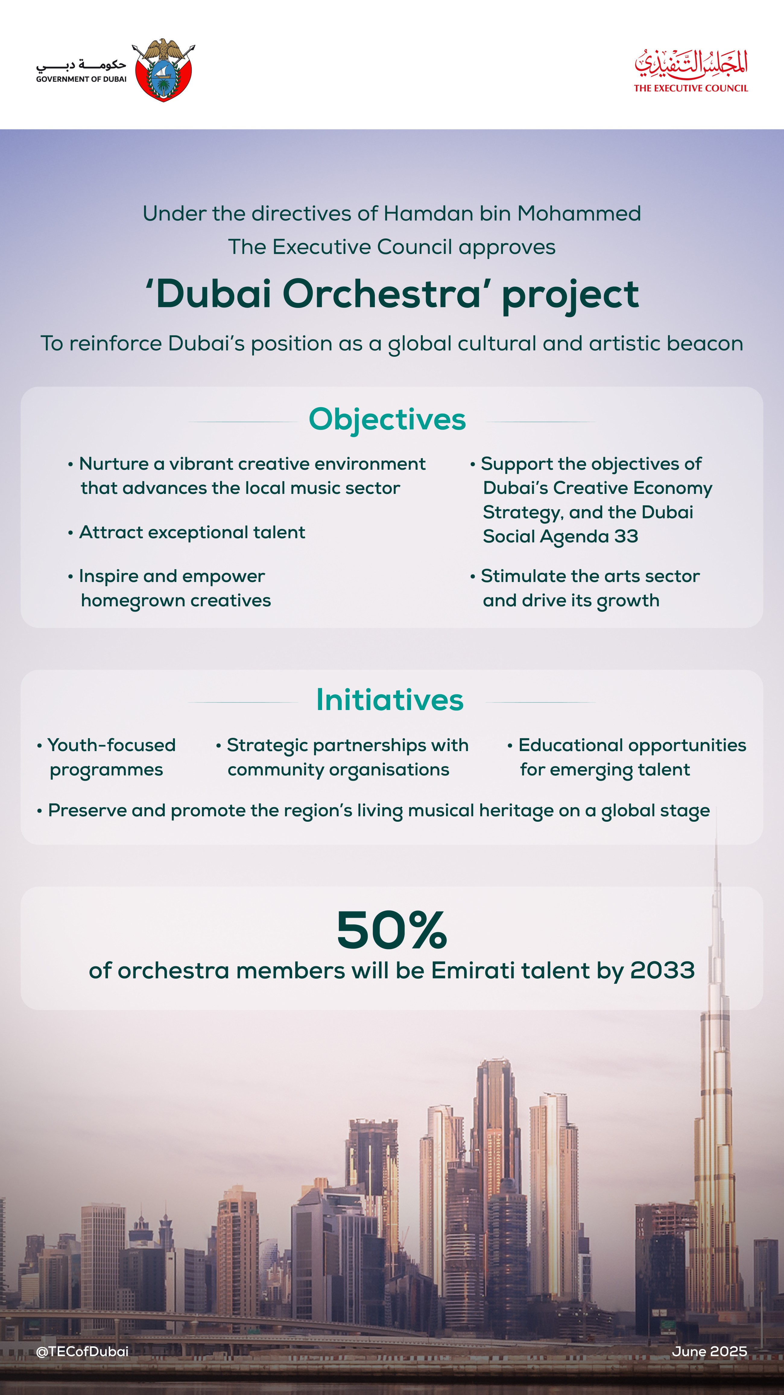 'Dubai Orchestra’ project launched to nurture Emirati arts and culture