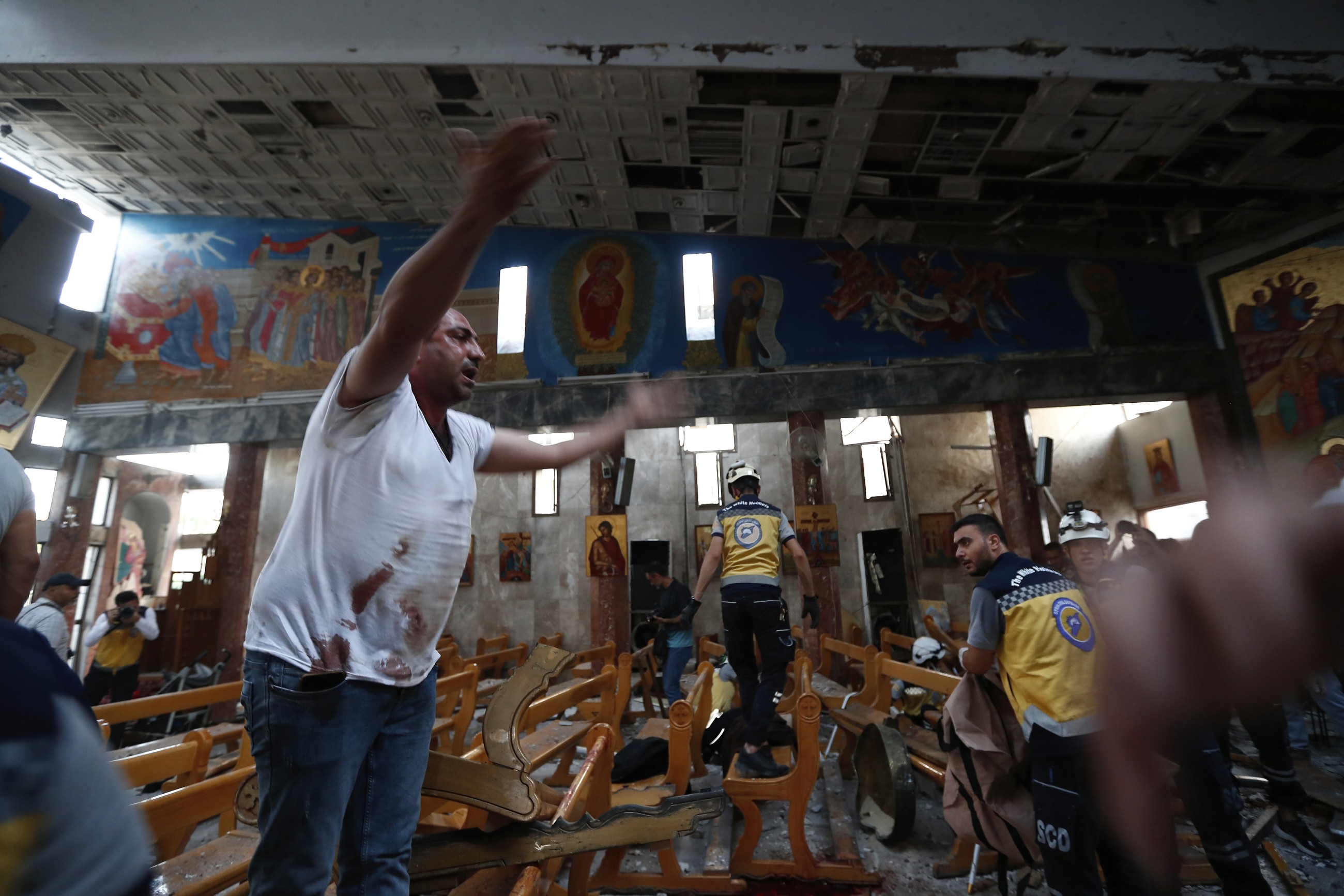 Suicide bombing at Damascus church kills at least 15