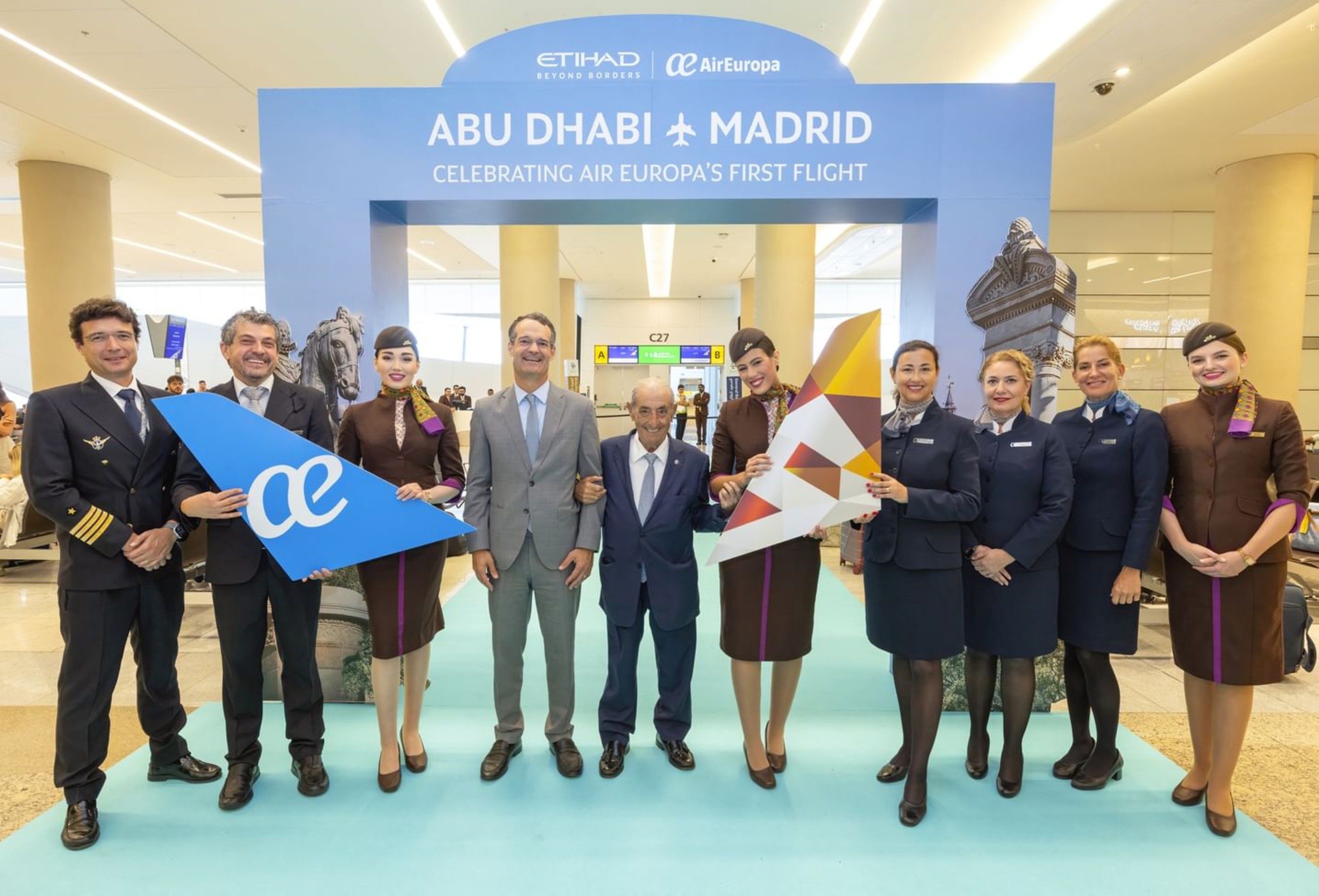 Etihad Airways, Air Europa celebrate inaugural flight milestone