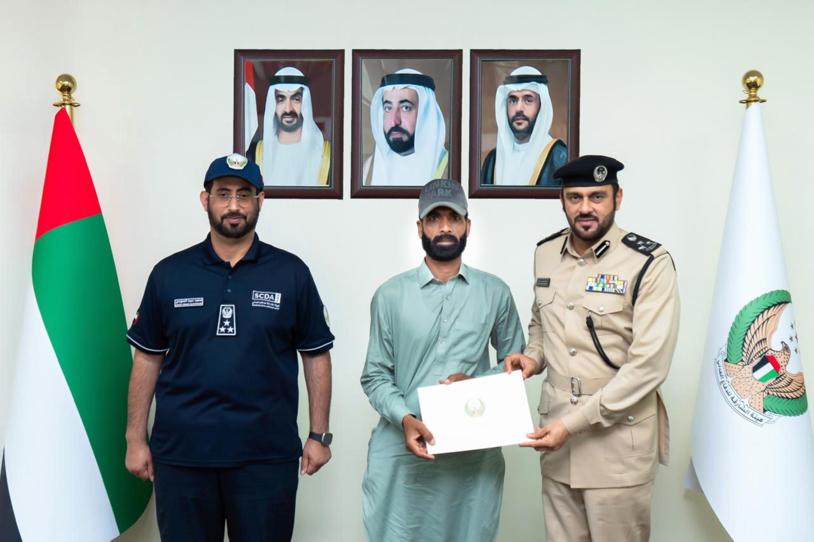 Sharjah Civil Defence honours Asian national for bravery