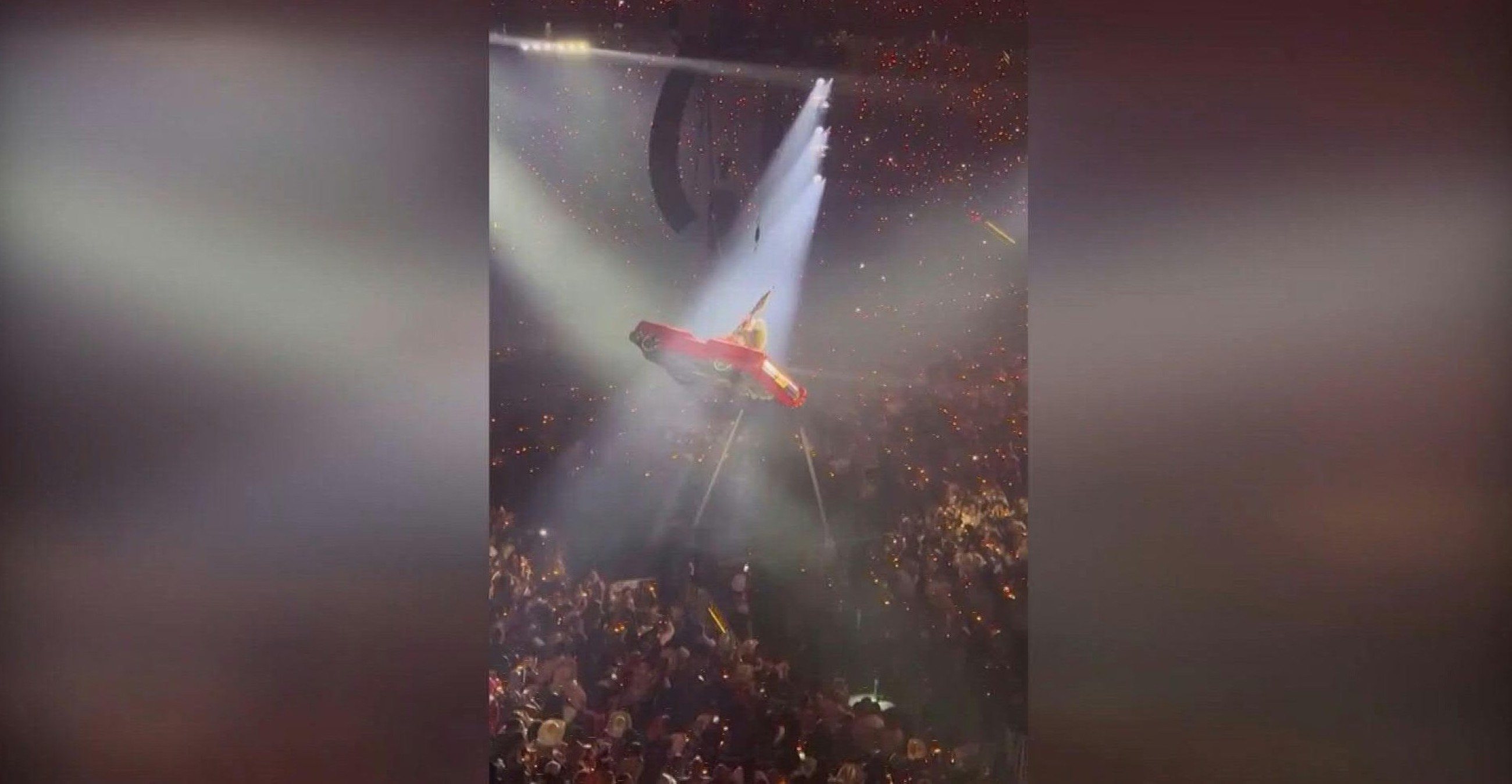 VIDEO: Flying car malfunctions at Beyonce concert in Houston stadium