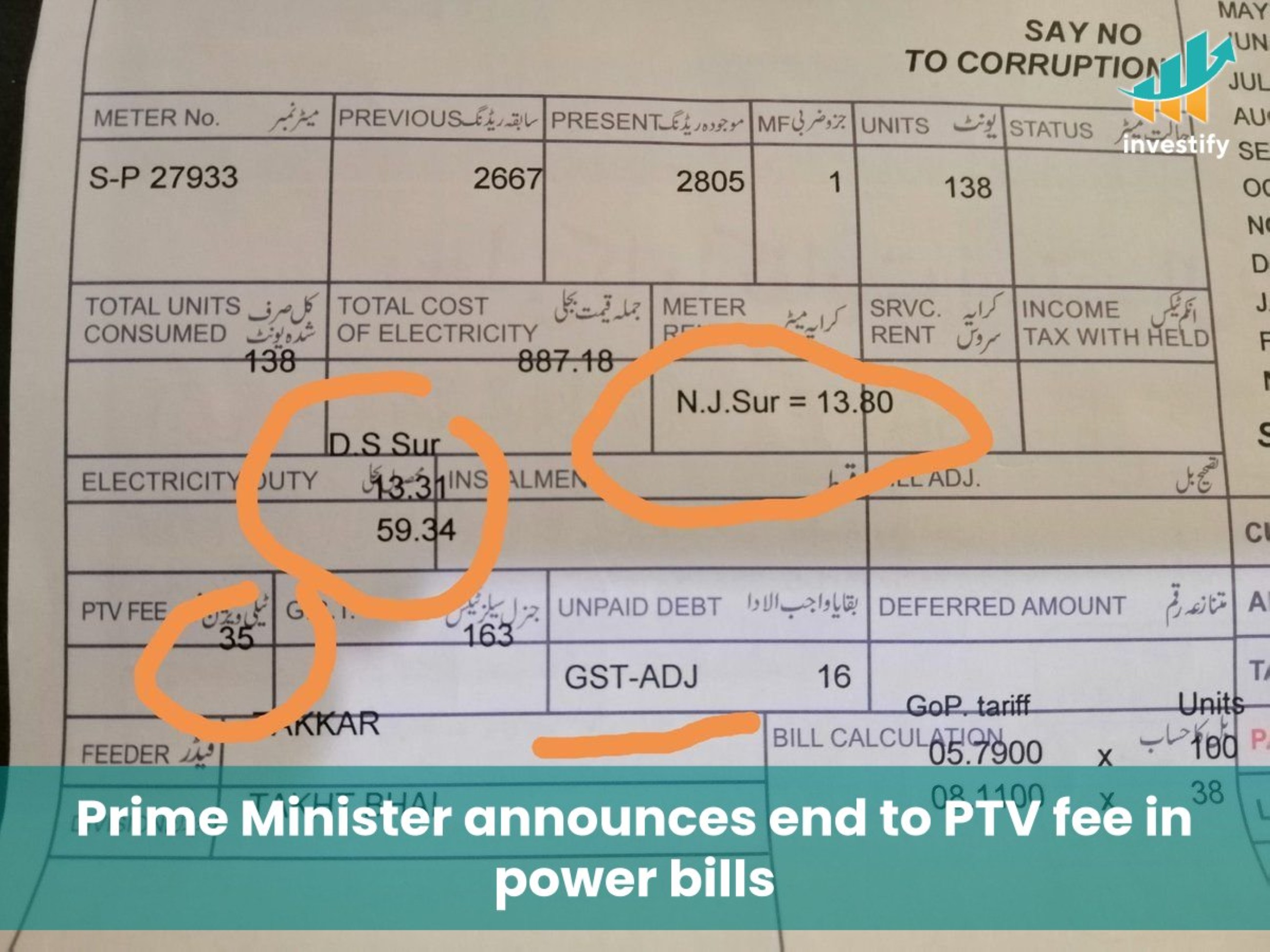 Pakistan's PM announces abolition of monthly Rs35 PTV fee from electricity bills