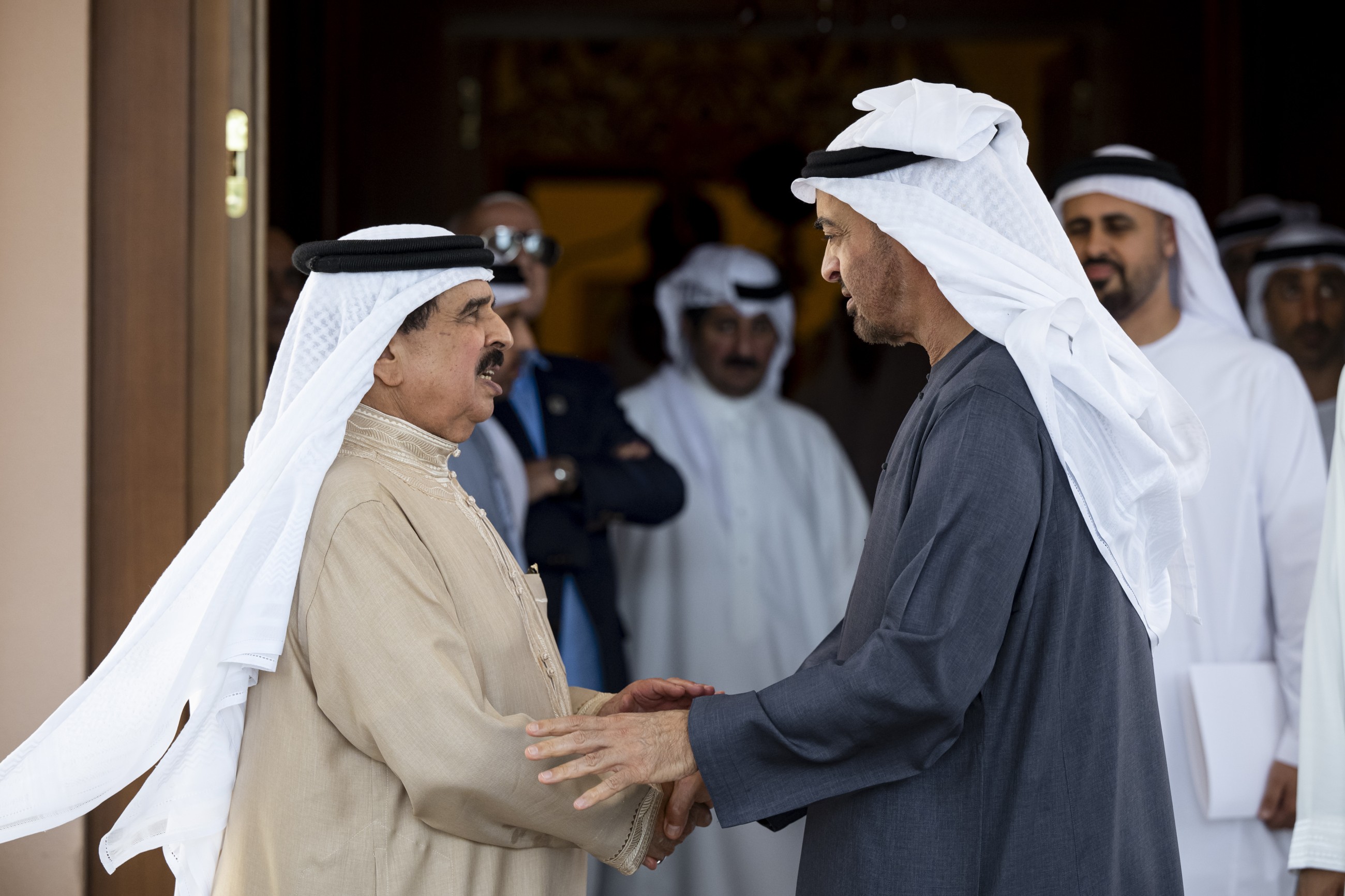 UAE President visits King of Bahrain at his residence in Abu Dhabi