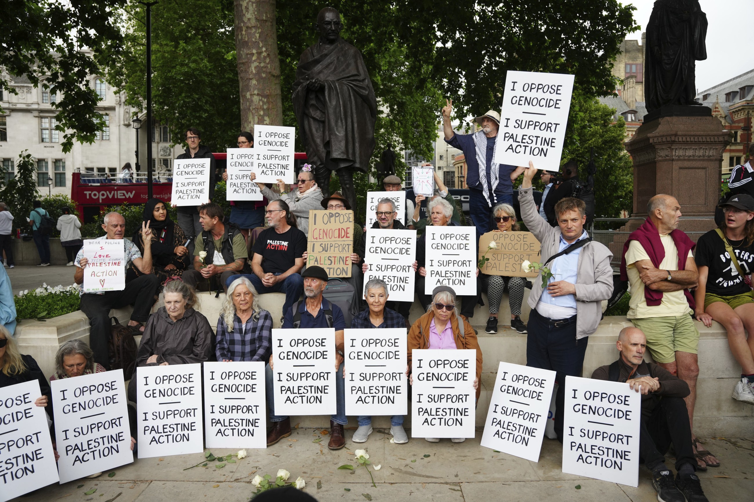 British police arrest over 20 for backing Palestine Action
