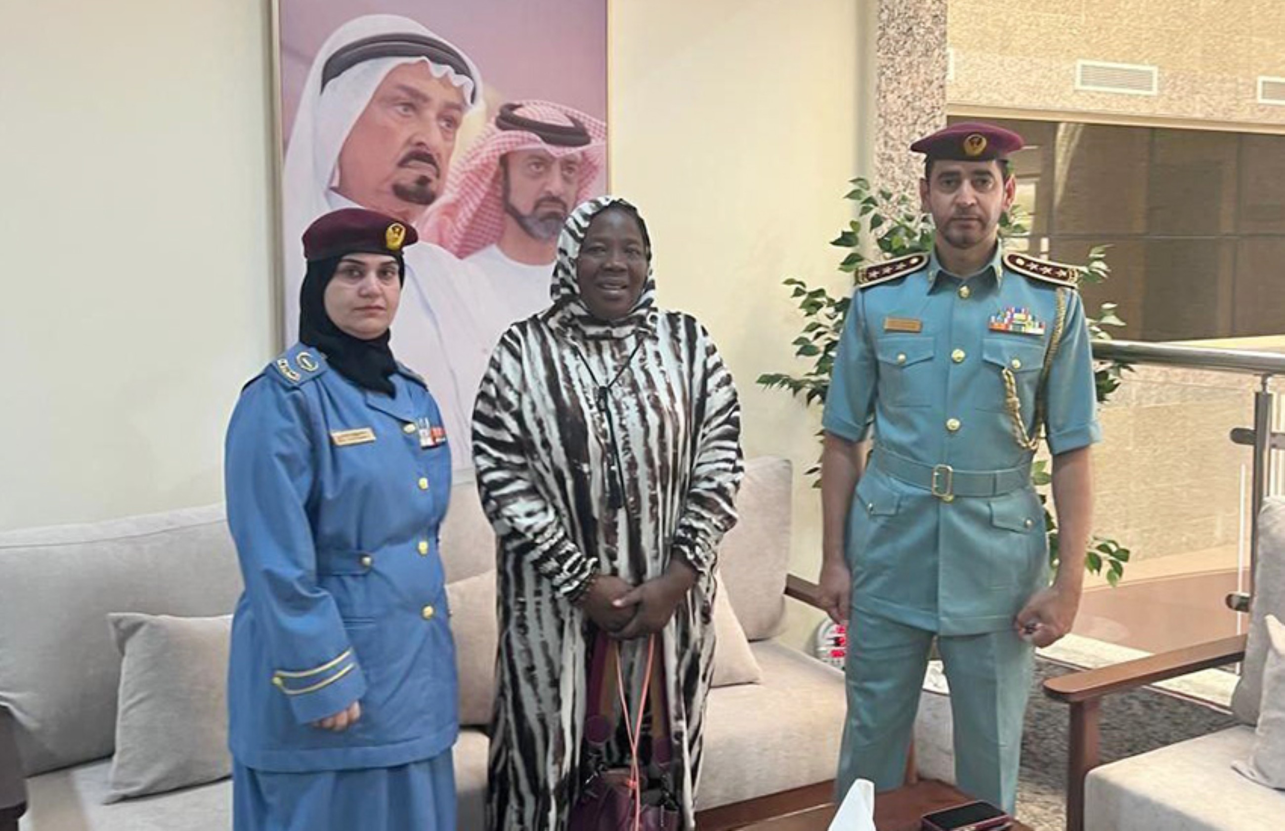 Ajman&rsquo;s Masfout Police Station hosts female tourist whose vehicle broke down during road trip