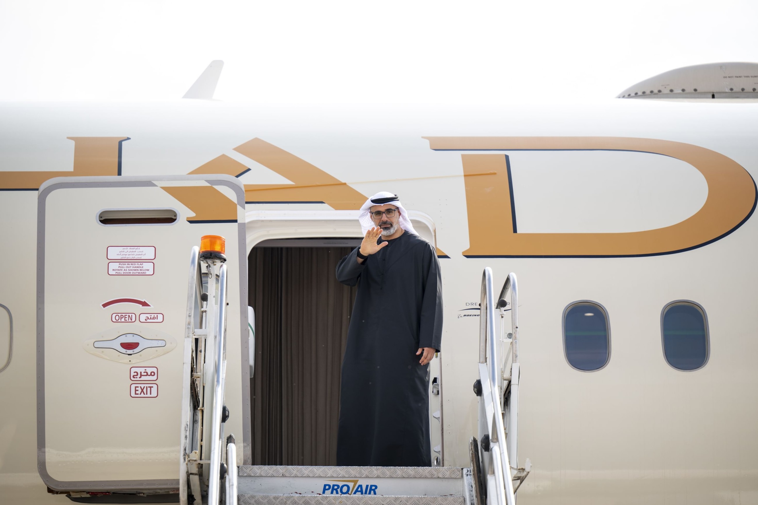 Sheikh Khaled, CEO of aircraft manufacturer Embraer discuss ways to expand collaboration