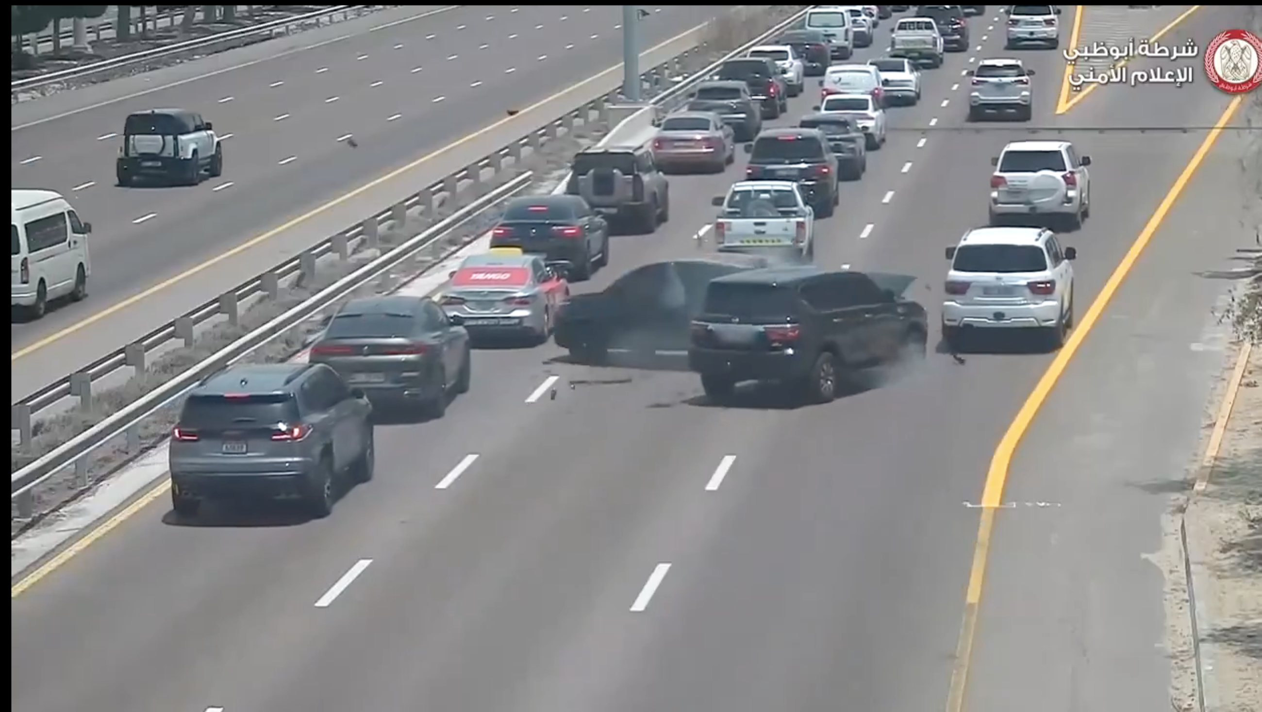 Abu Dhabi Police share video of horrific accidents due to sudden halt in traffic