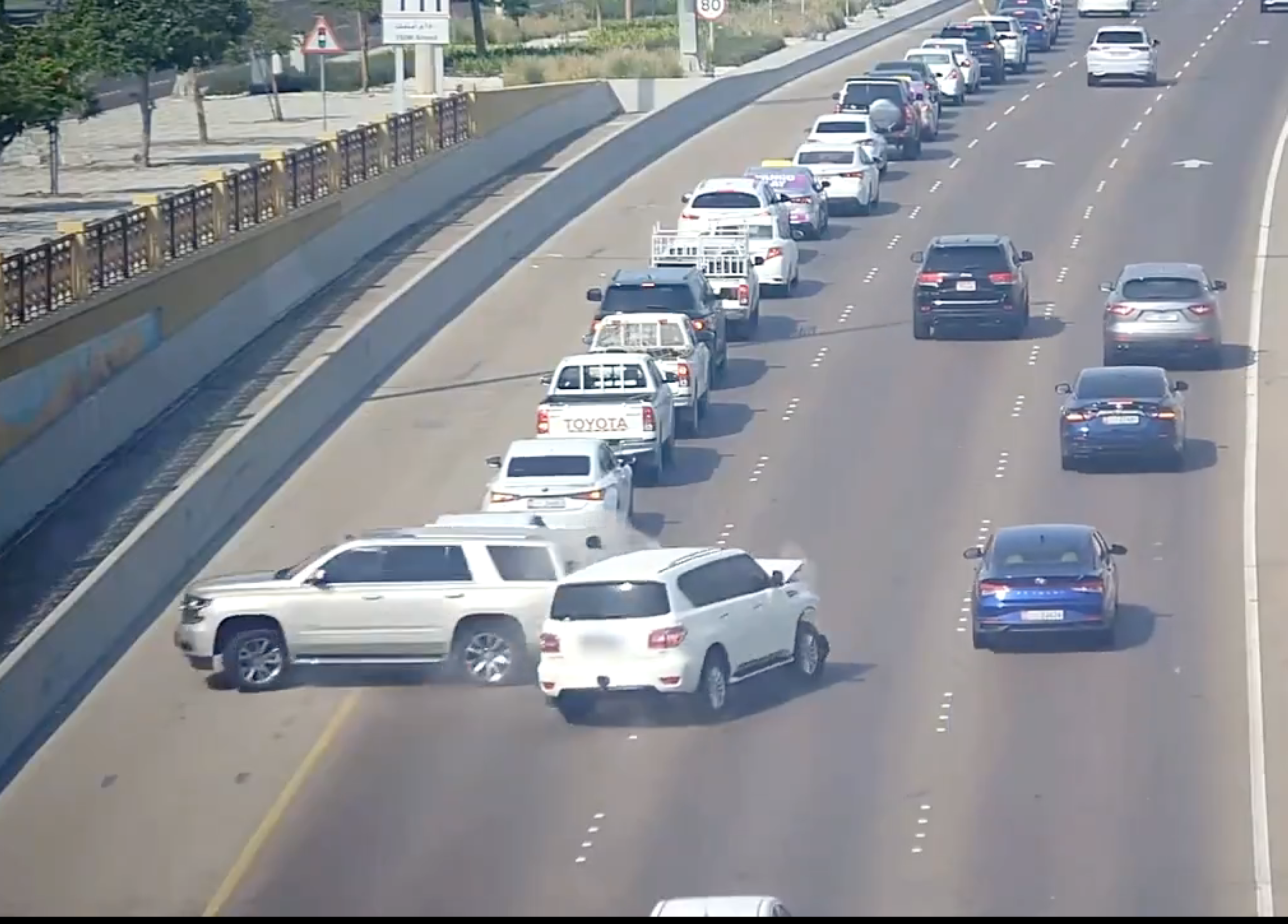 Abu Dhabi Police share video of horrific accidents due to sudden halt in traffic