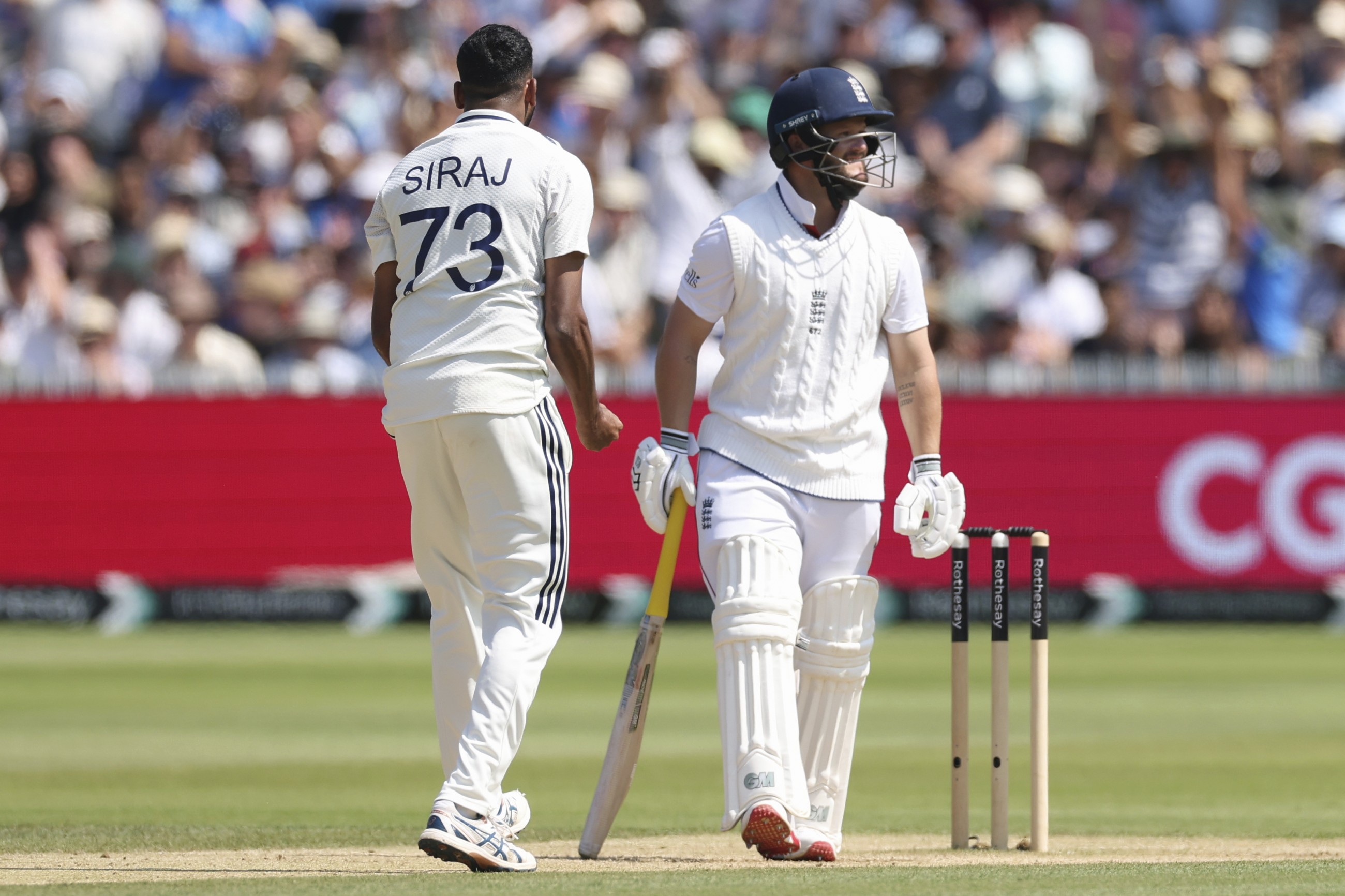 India's Siraj fined for Duckett 'send-off' at Lord's
