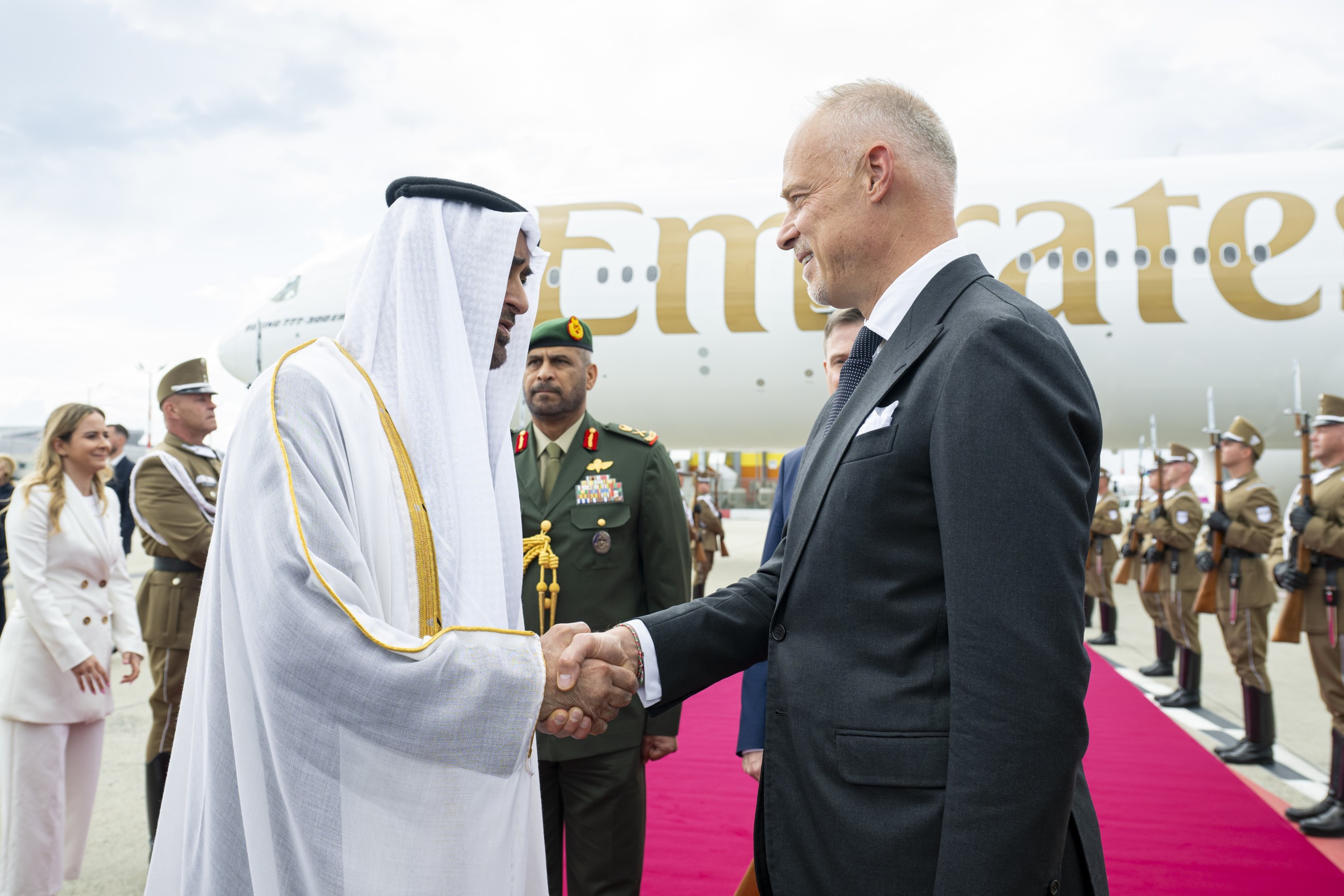 UAE President Mohamed Bin Zayed arrives in Hungary on official visit