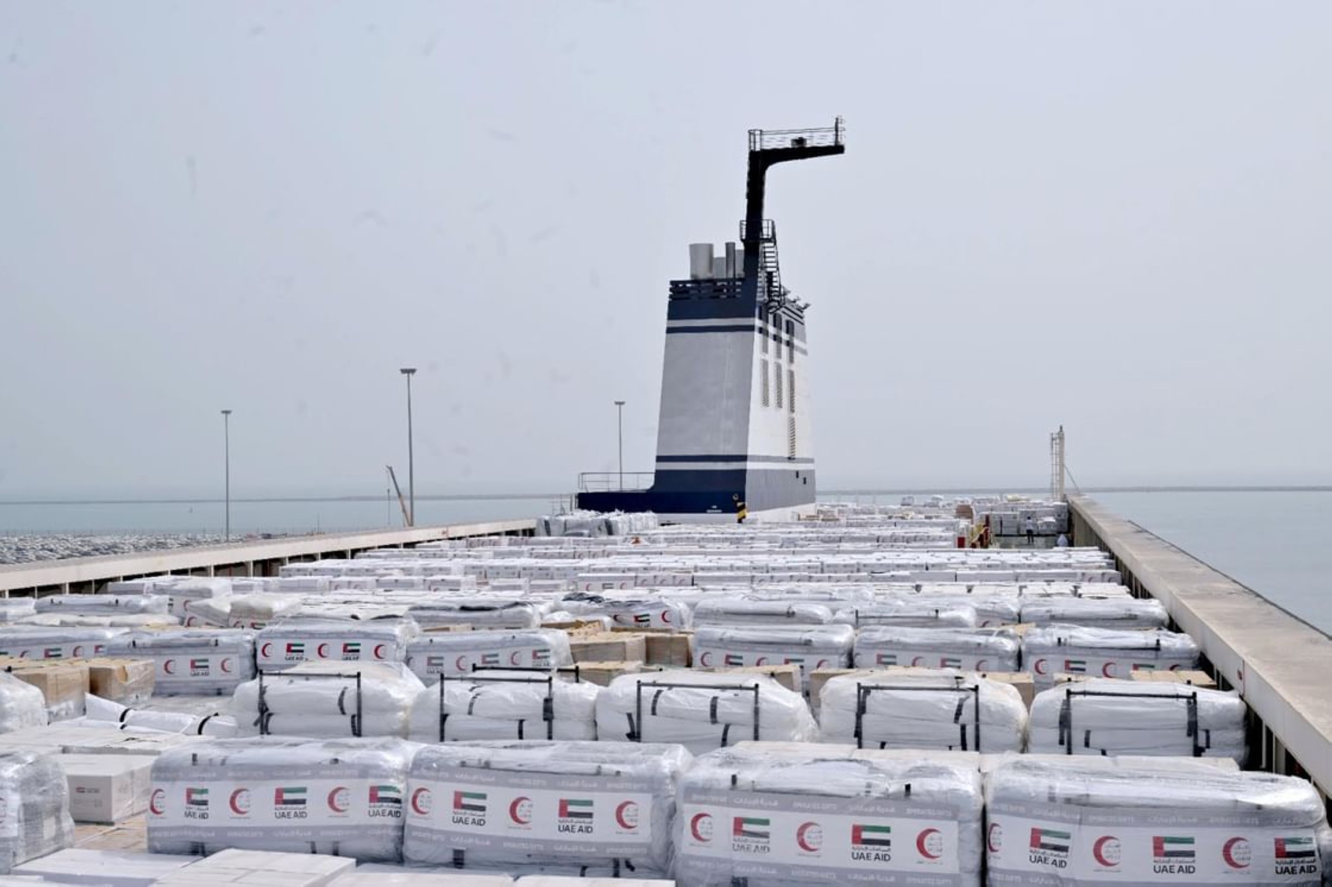 UAE aid ship 'Khalifa' departs with 7,166 tonnes of essential relief supplies for Gaza