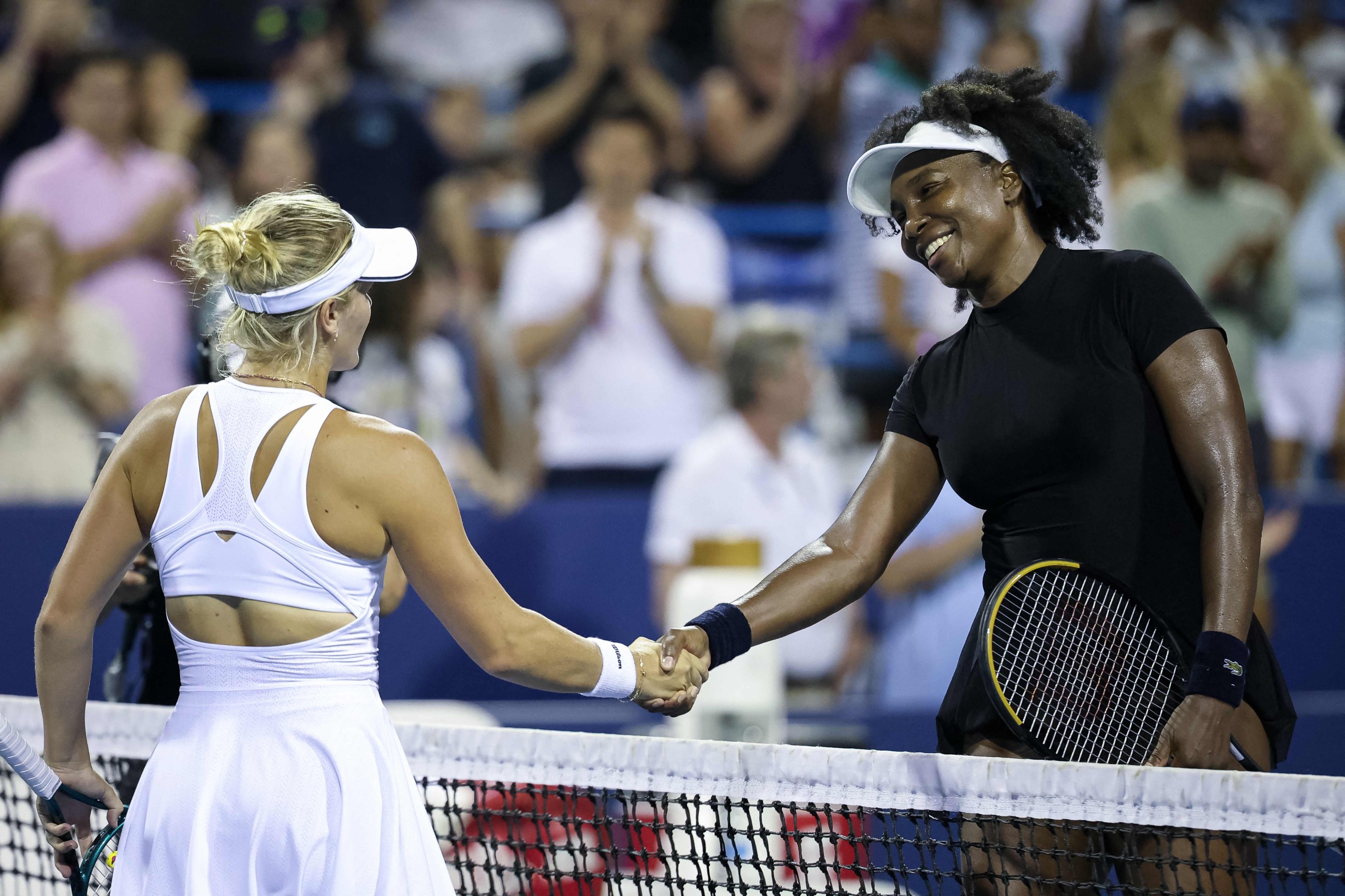 45-year-old Venus Williams becomes the oldest woman to win a singles match