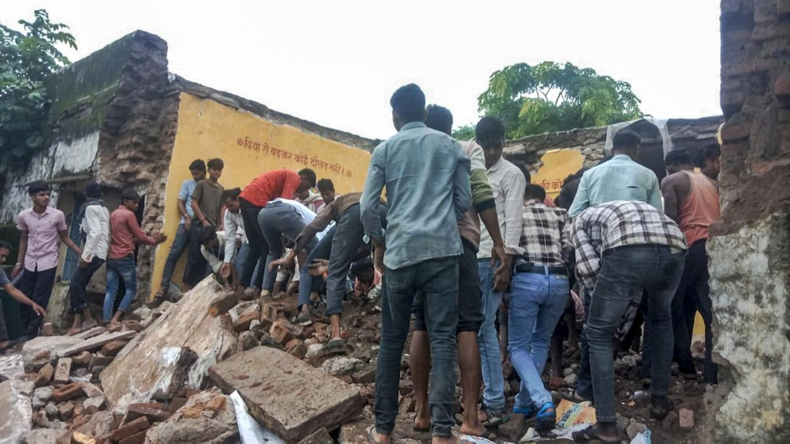 School roof collapse in India kills 7 students, injures 21