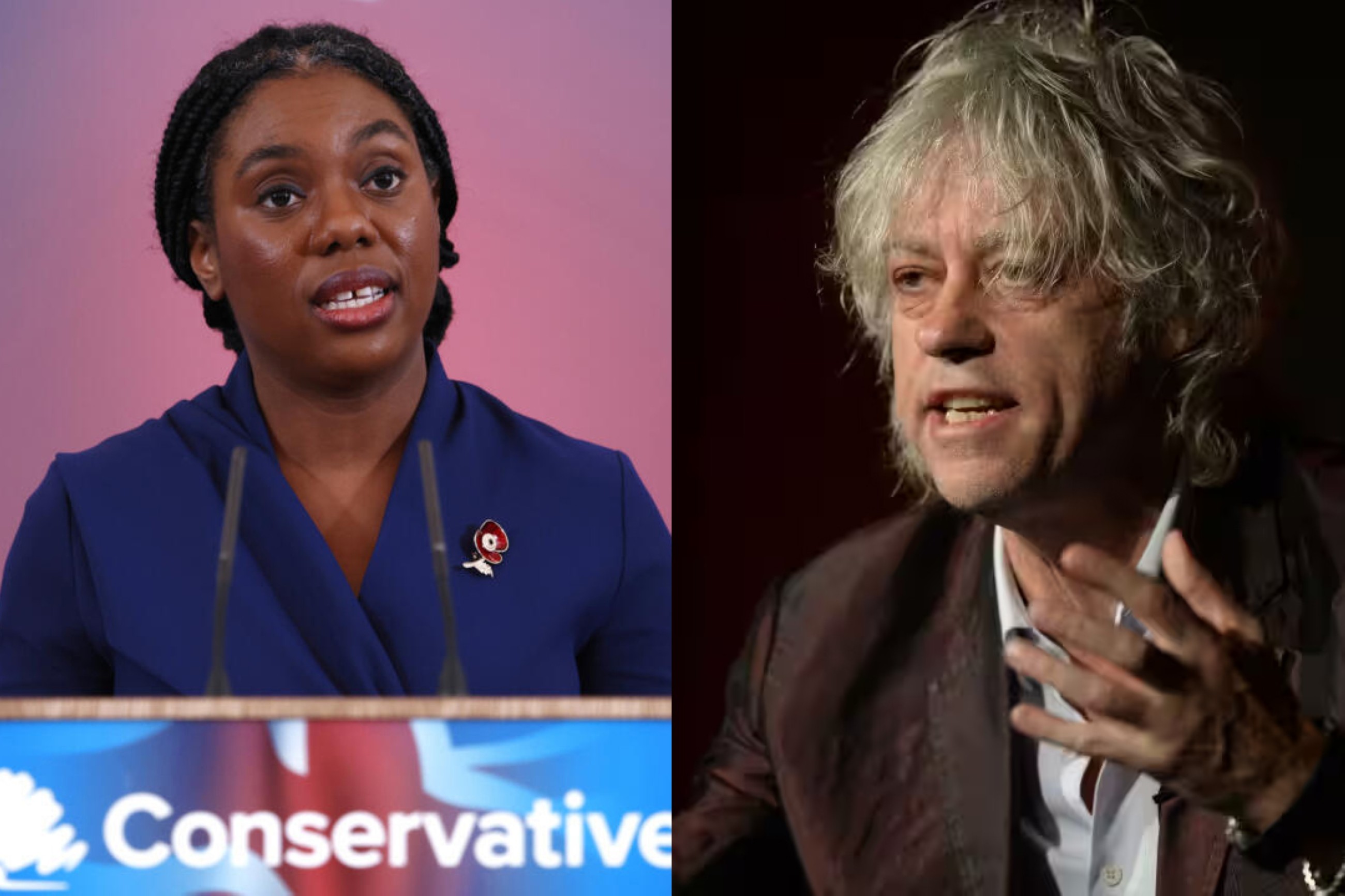 Tory leader Kemi Badenoch clashes with Bob Geldof after he accuses Israel of ‘lying’ over Gaza aid