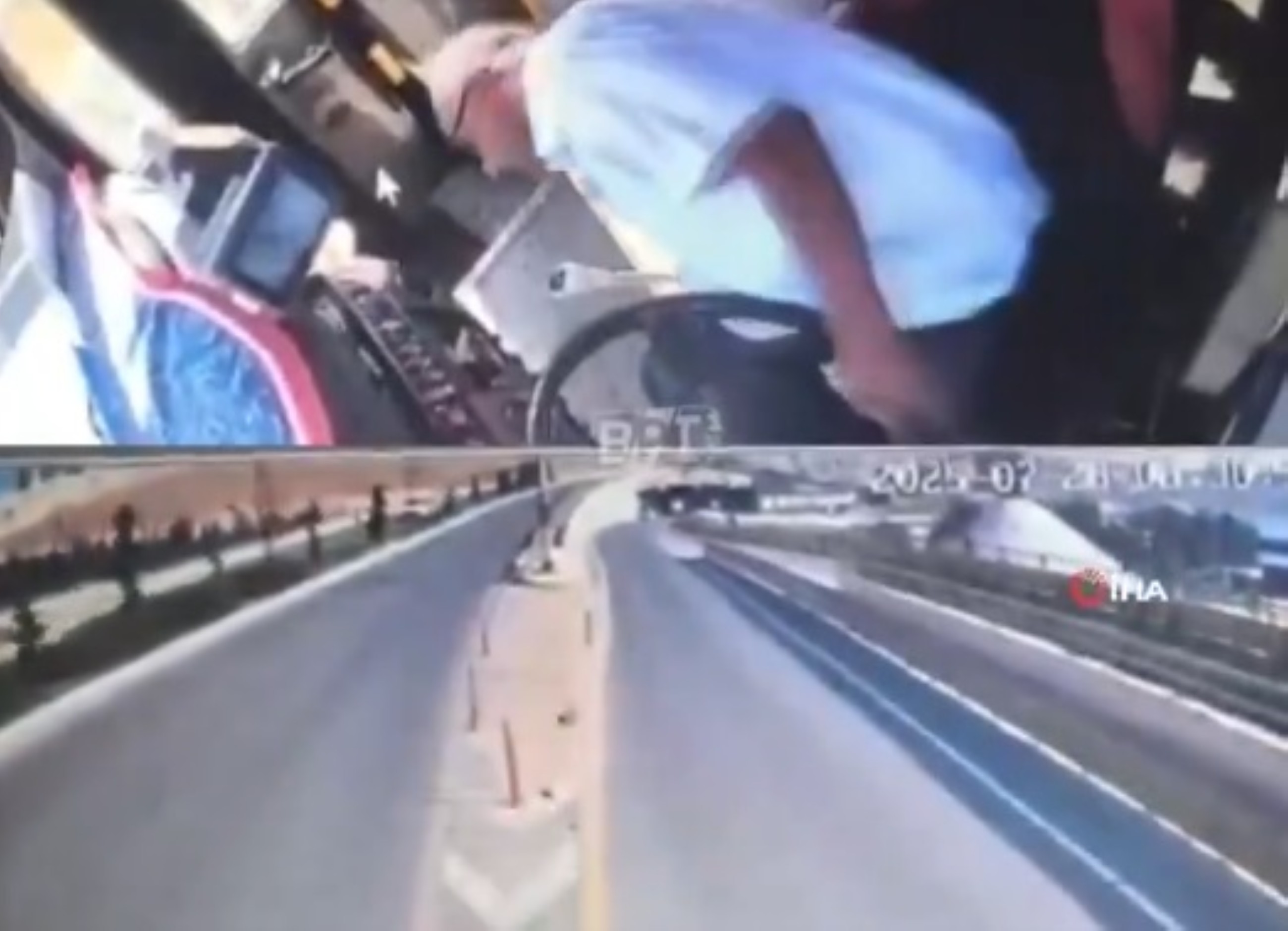 Passenger saves bus from disaster after driver suddenly dies of heart attack in Turkey