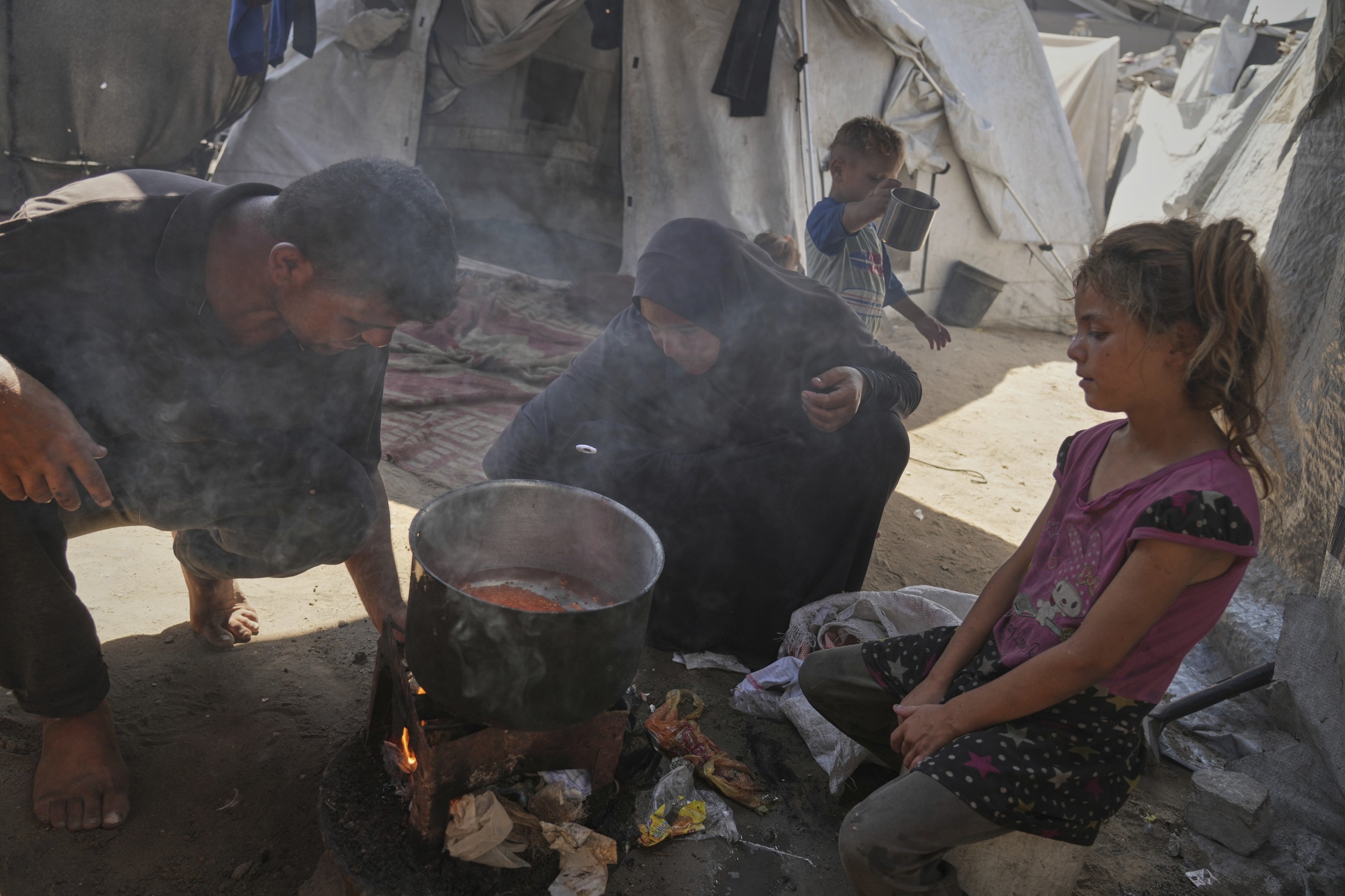 From dawn to dusk, a Gaza family focuses on one thing: finding food