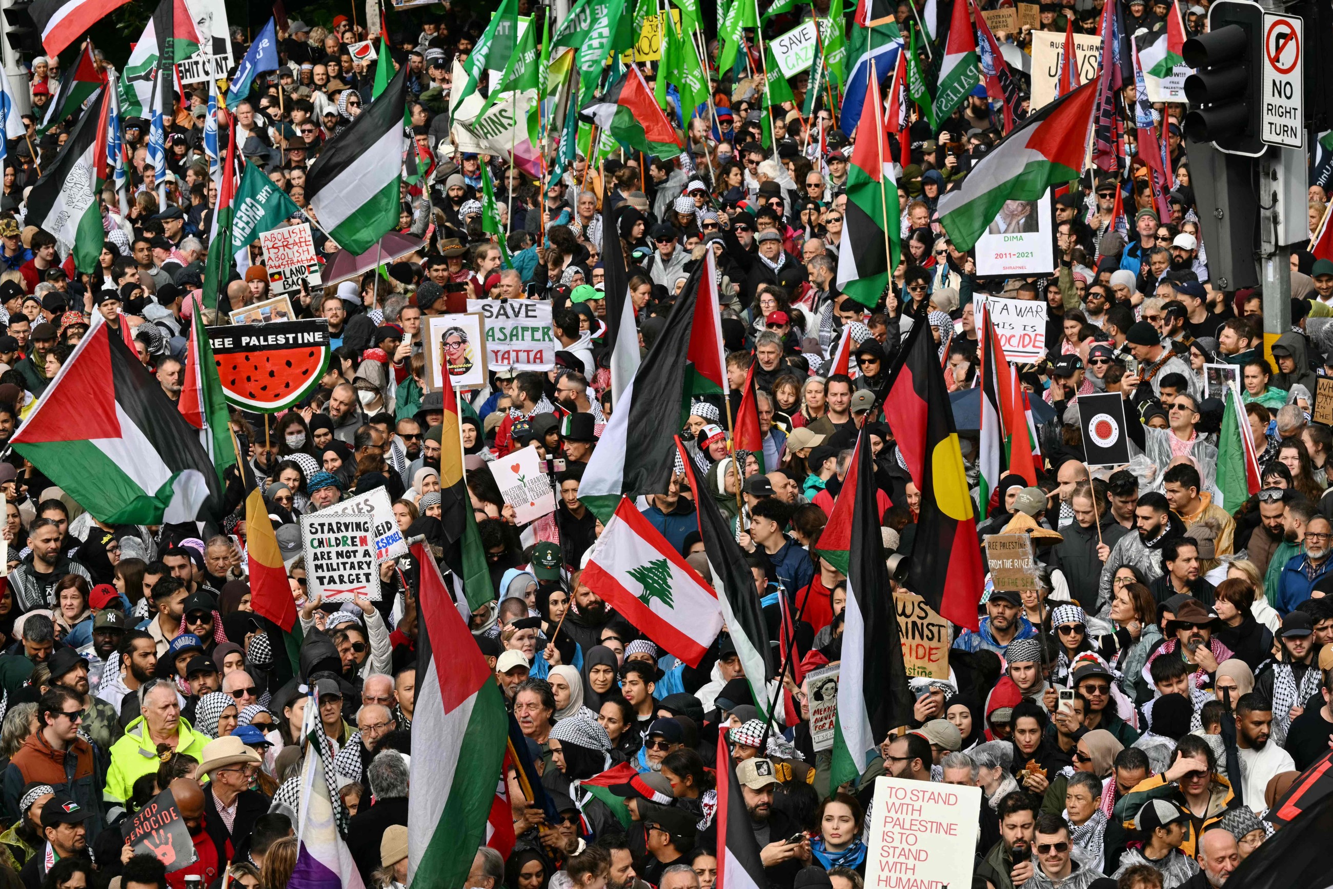 Tens of thousands join pro-Palestinian march over Sydney Harbour Bridge