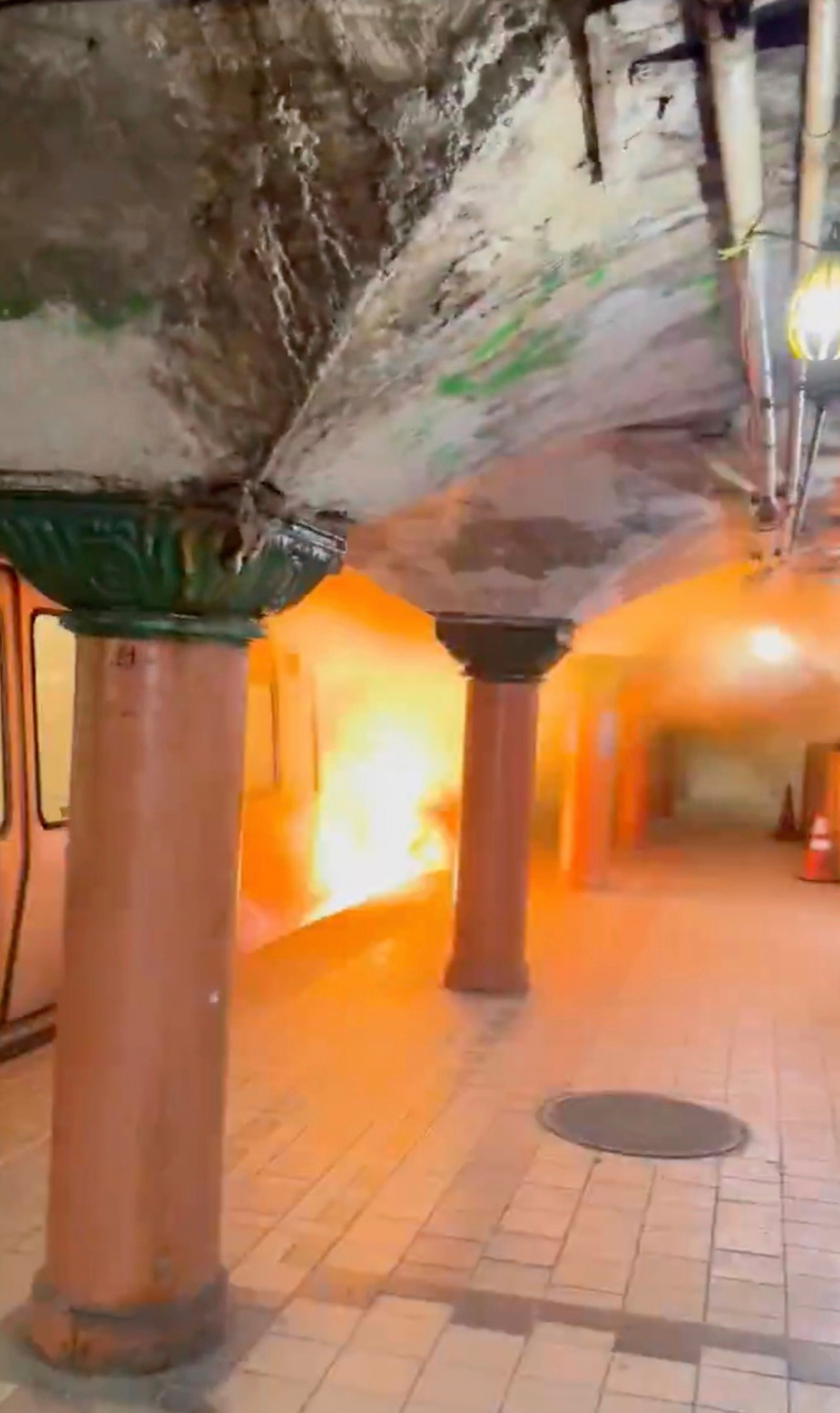 Flames and smoke force passengers to flee New York City area train