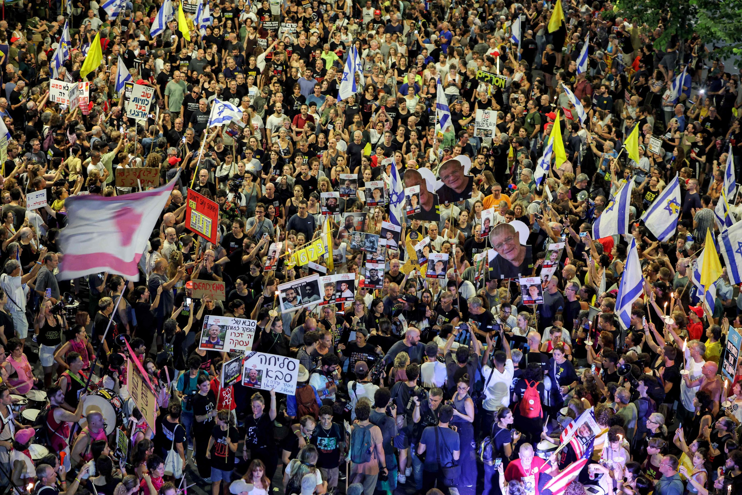Thousands rally in Tel Aviv against Netanyahu’s new Gaza plan