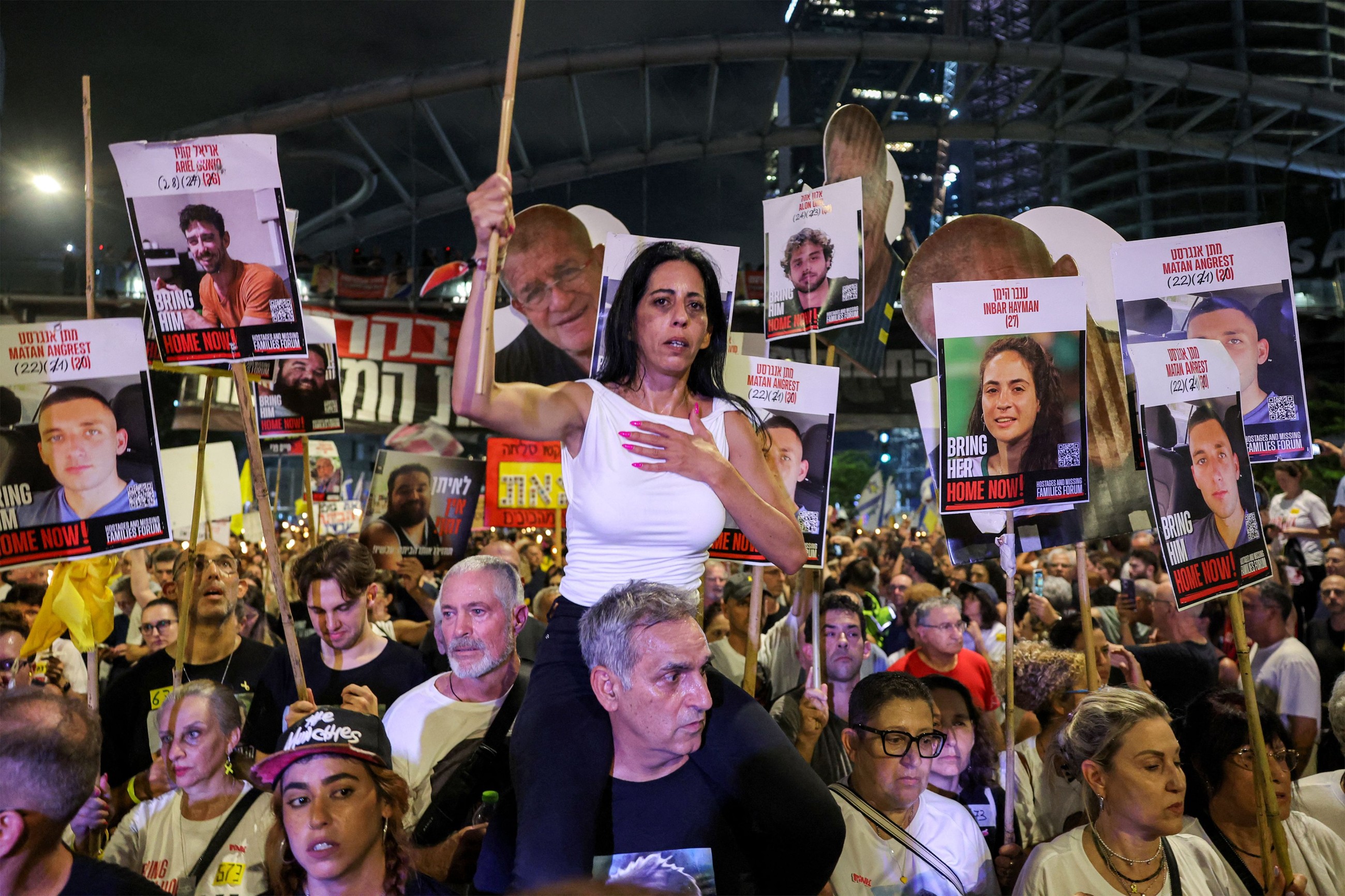Thousands rally in Tel Aviv against Netanyahu’s new Gaza plan