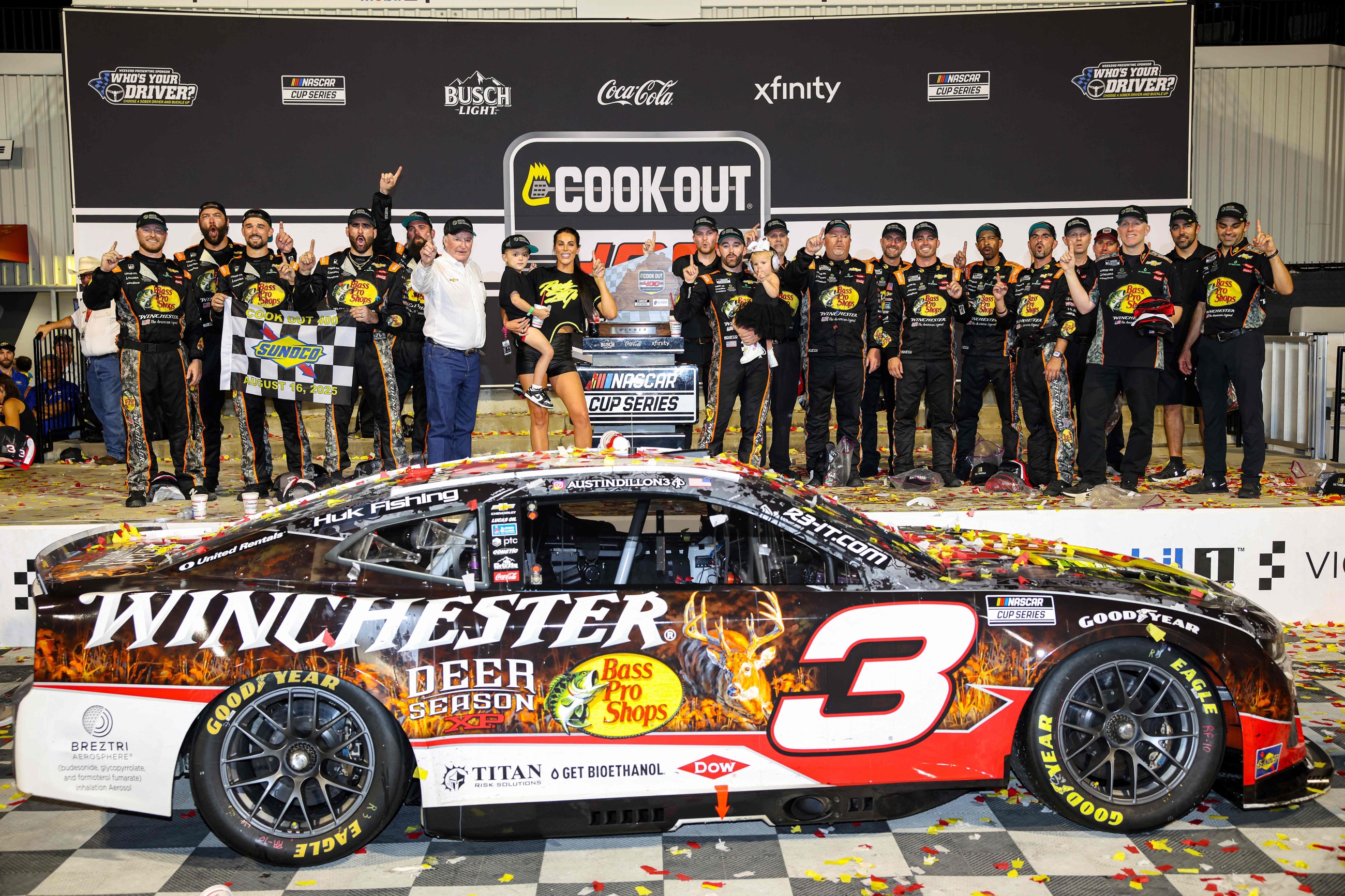 Austin Dillon becomes first repeat Cook Out 400 winner in 15 years