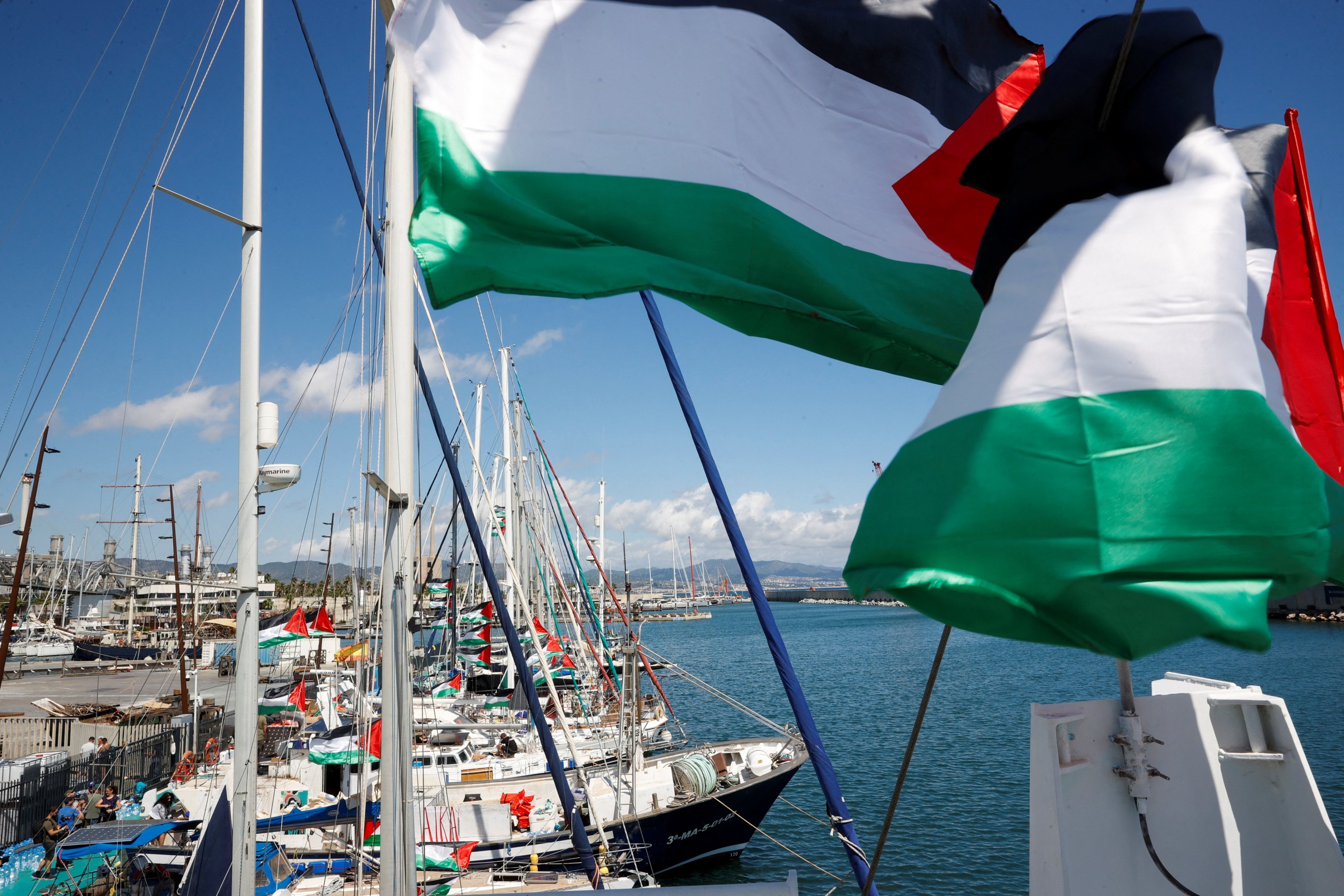Flotilla leaves Barcelona in biggest attempt yet to break Israeli blockade of Gaza